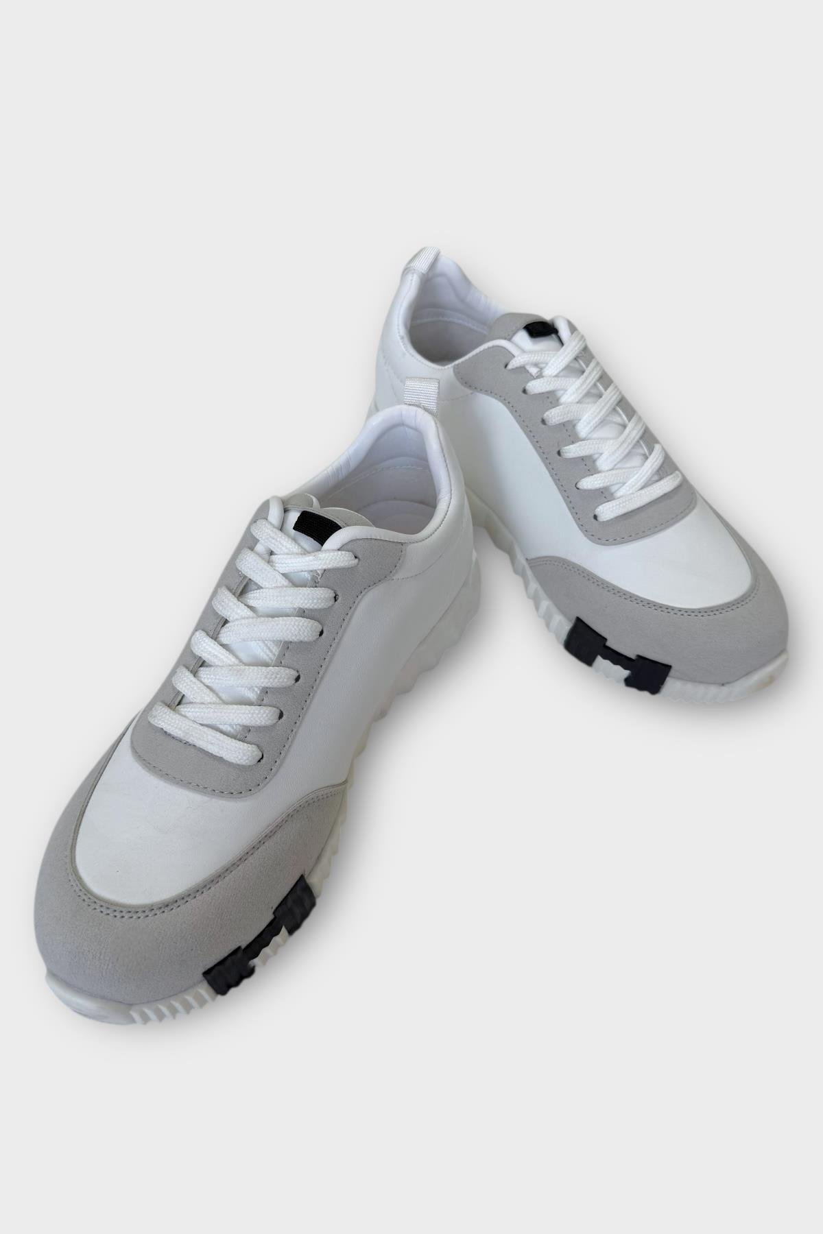 Erkek Günlük Sneaker Ayakkabı BEYAZ - SİYAH - Görsel 4