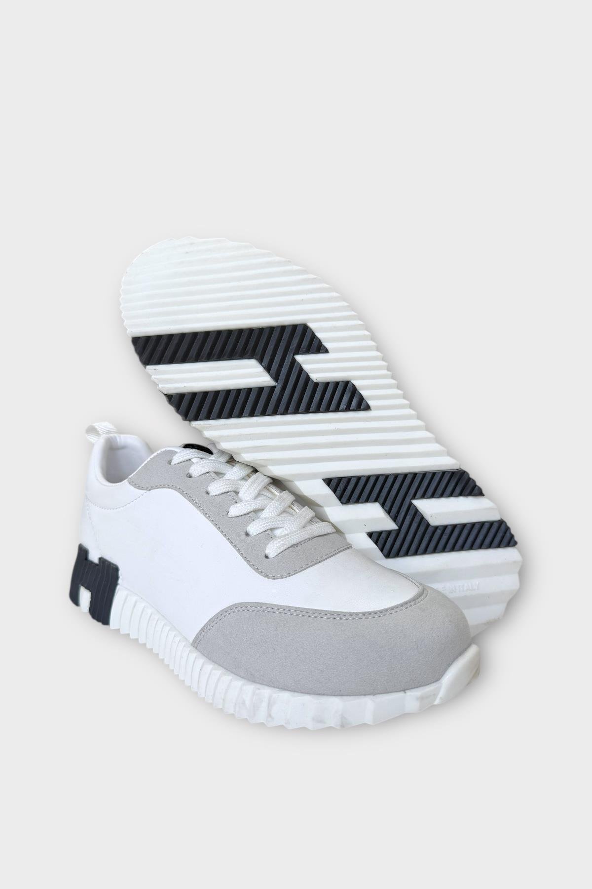 Erkek Günlük Sneaker Ayakkabı BEYAZ - SİYAH - Görsel 7
