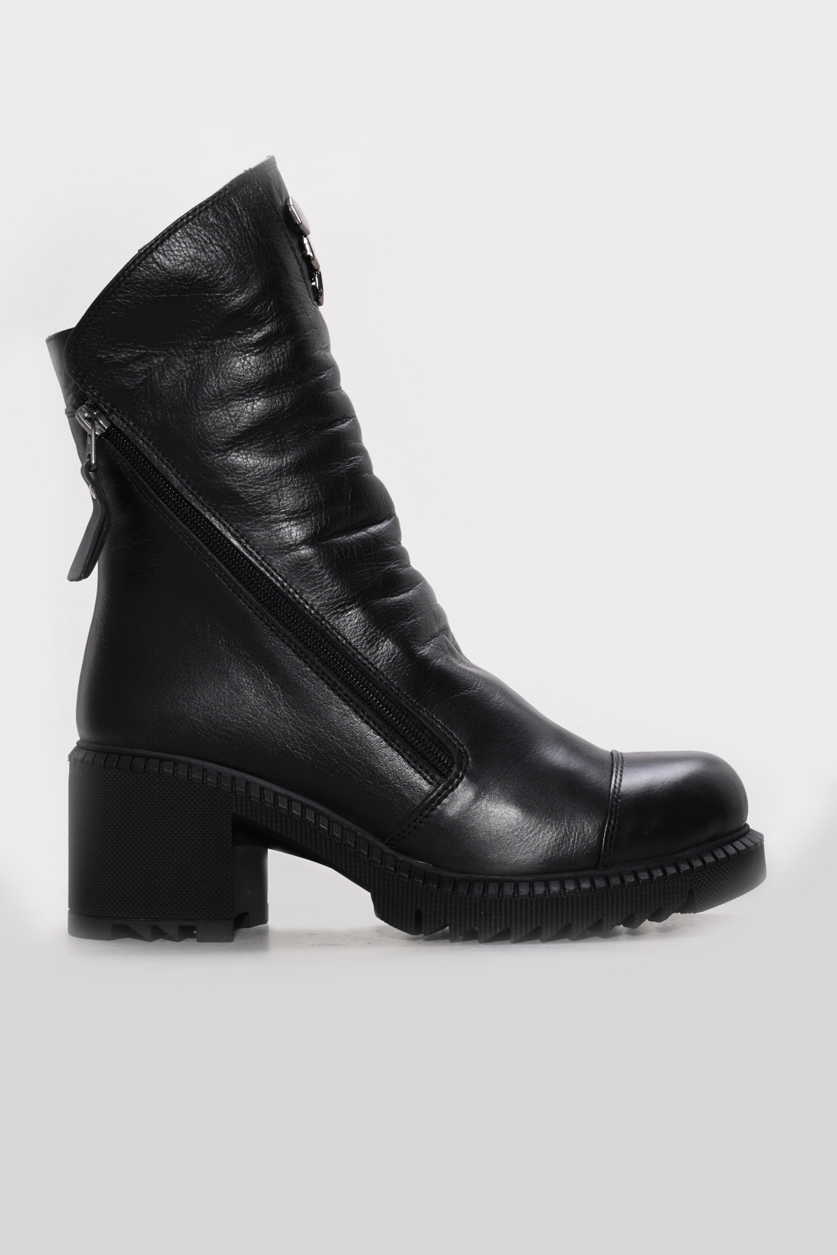 Hakiki Deri Kürklü Kadın Klasik Bot 124KZA2025 - Görsel 2