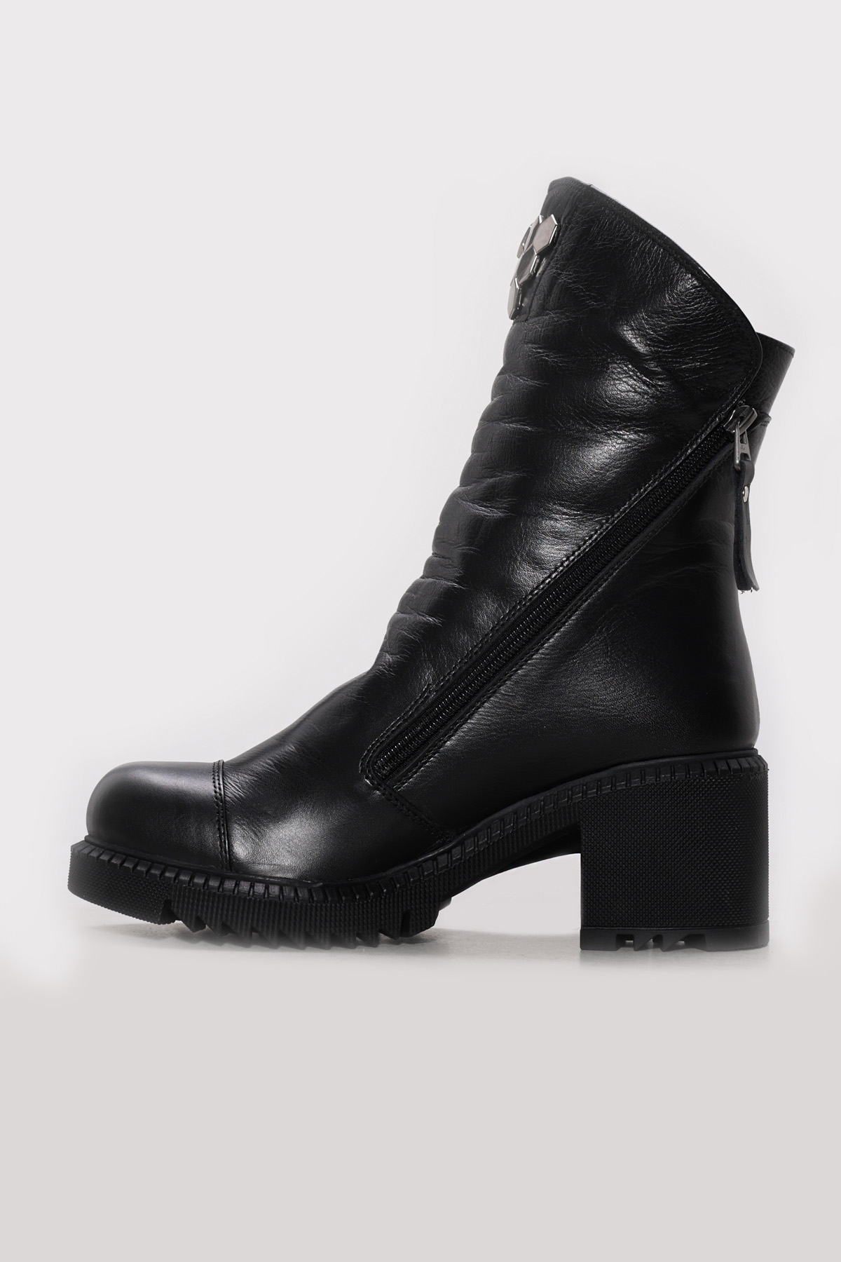 Hakiki Deri Kürklü Kadın Klasik Bot 124KZA2025 - Görsel 3