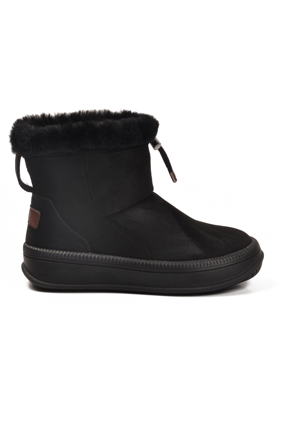 Siyah Kürklü Kaymaz Soğuğa Dirençli Kadın Bot 25003 Z - Görsel 3