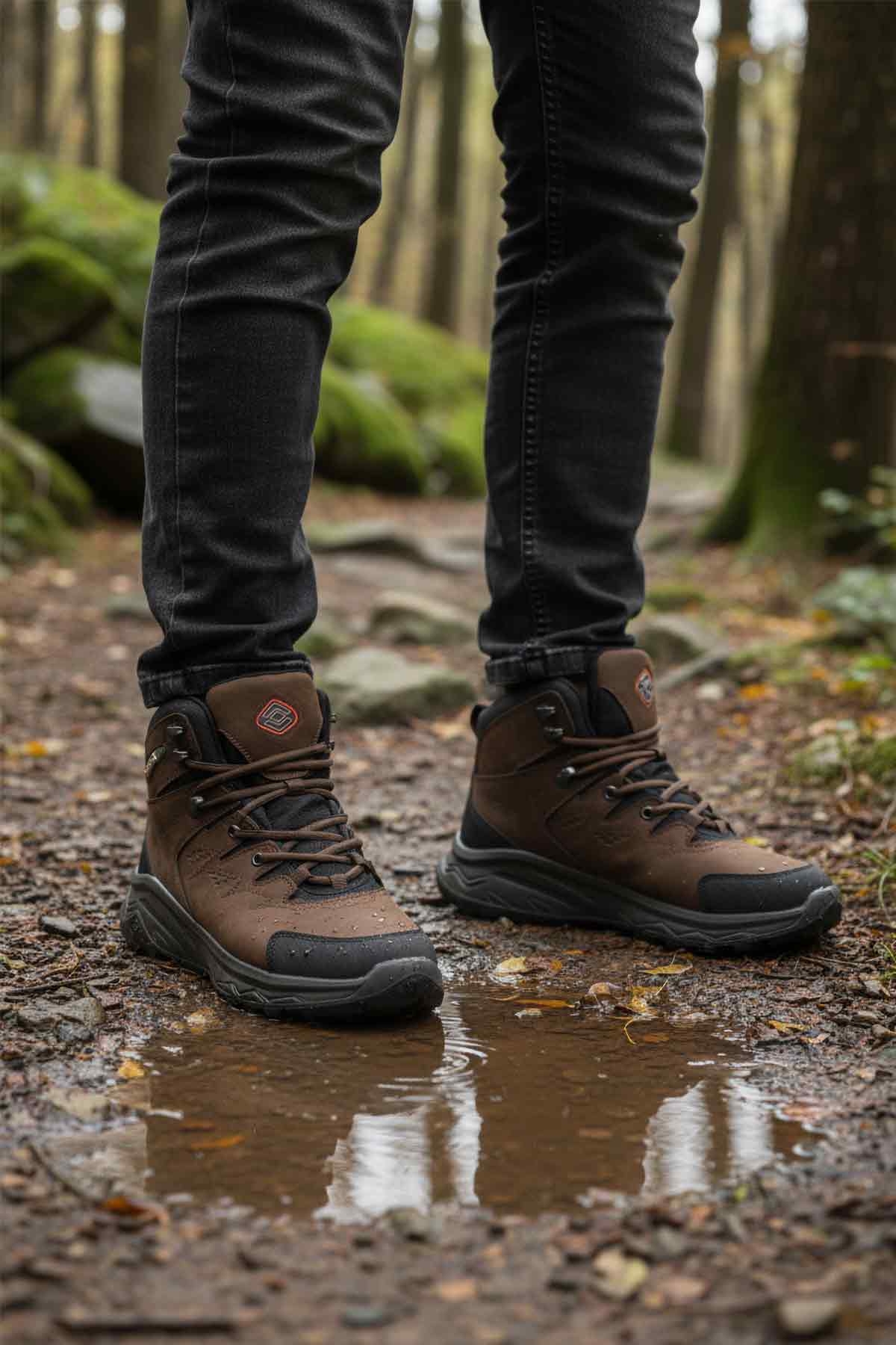 Kahve Nubuk Su Geçirmez Erkek Outdoor Bot M2041 M - Görsel 4