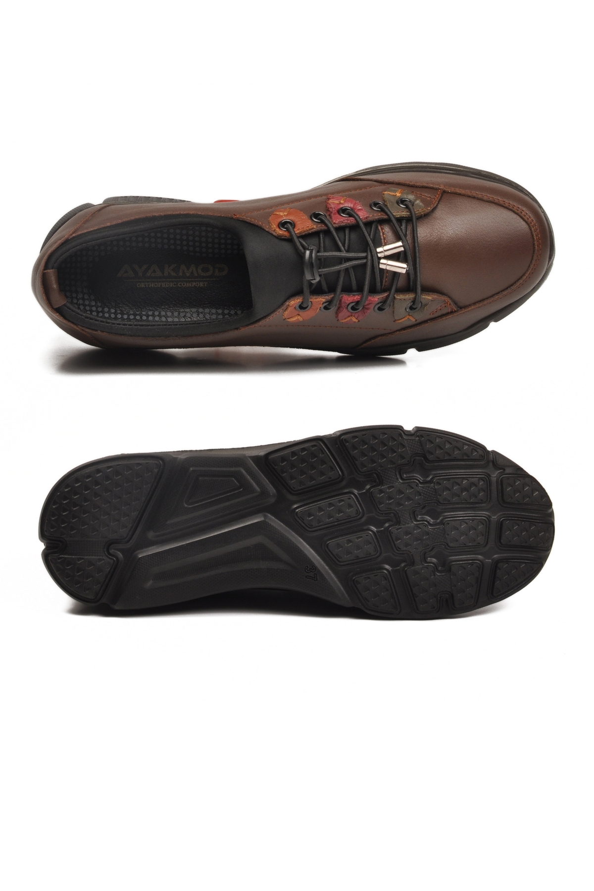 Kahve Hakiki Deri Ortopedik Kadın Casual Ayakkabı 660 Z - Görsel 6