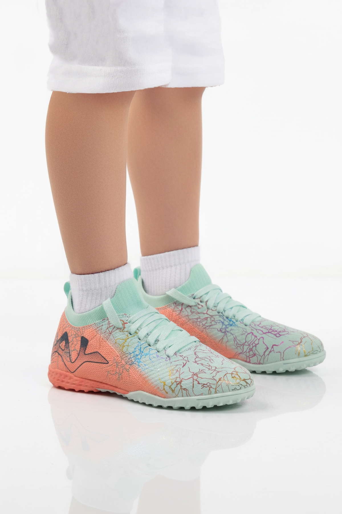 Mint Bilekten Çoraplı Erkek Çocuk Halı Saha Ayakkabısı FH-252-153 F - Görsel 2