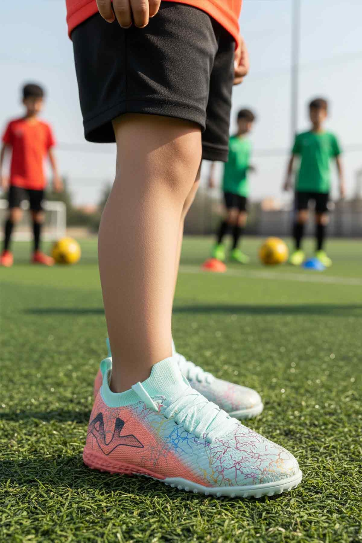 Mint Bilekten Çoraplı Erkek Çocuk Halı Saha Ayakkabısı FH-252-153 F - Görsel 4