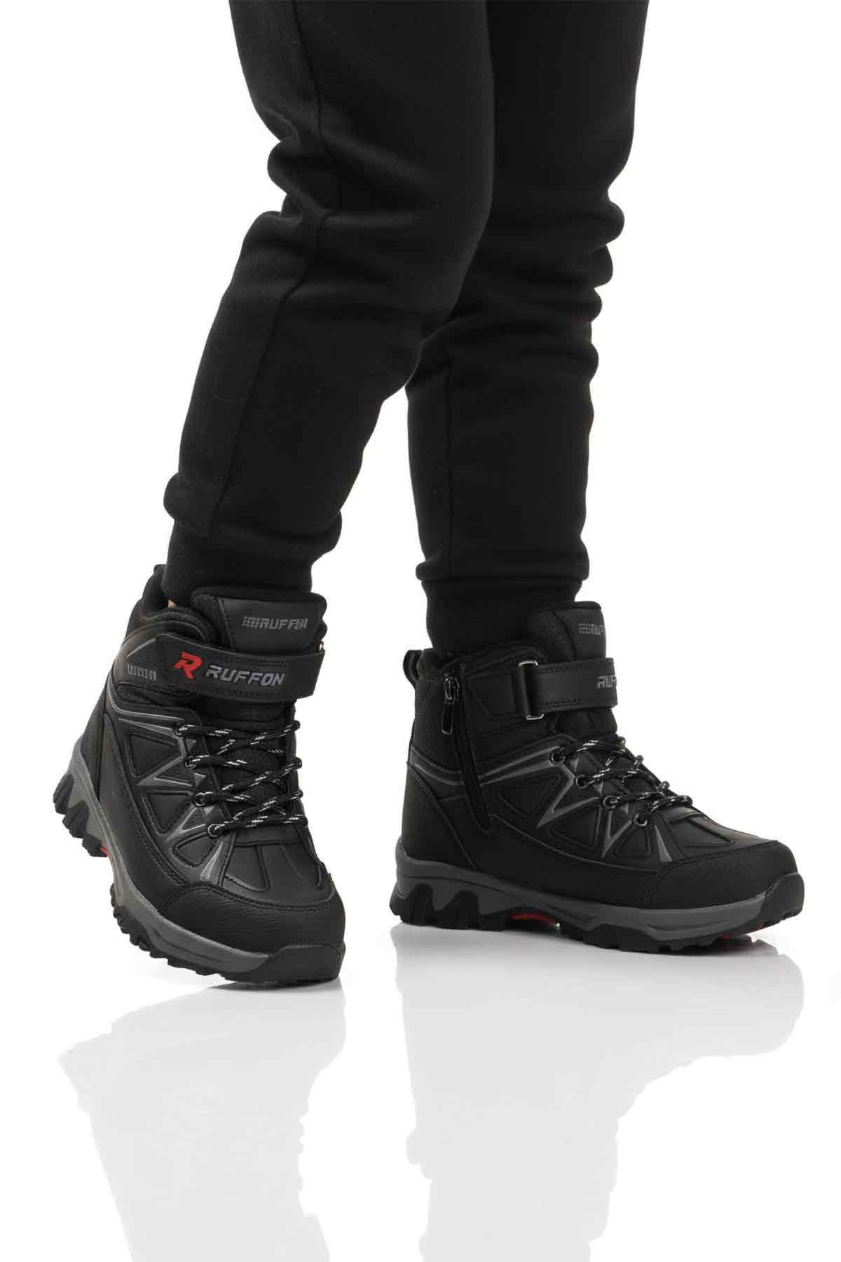 Siyah Polarlı Kaymaz Çocuk Outdoor Bot 2301 F - Görsel 2