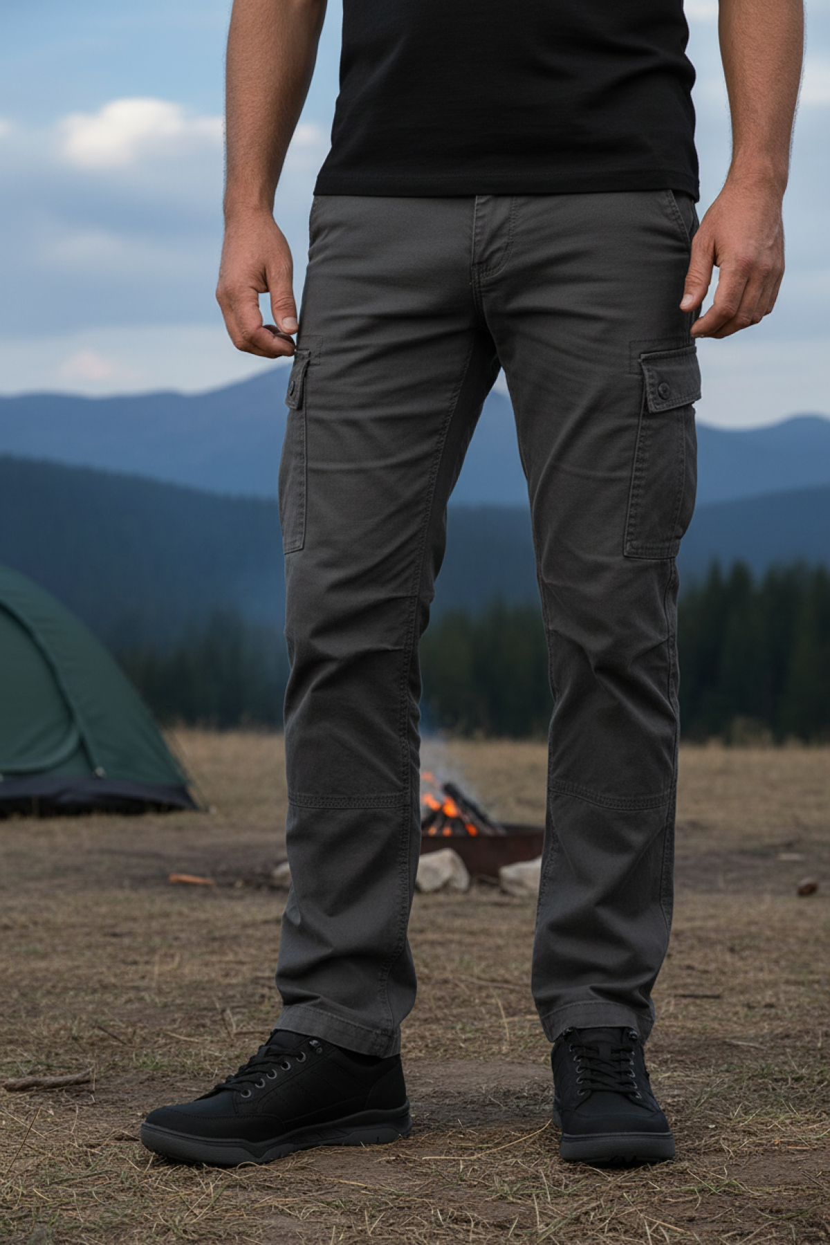 JERSEY 5PR Siyah Erkek Outdoor - Görsel 3