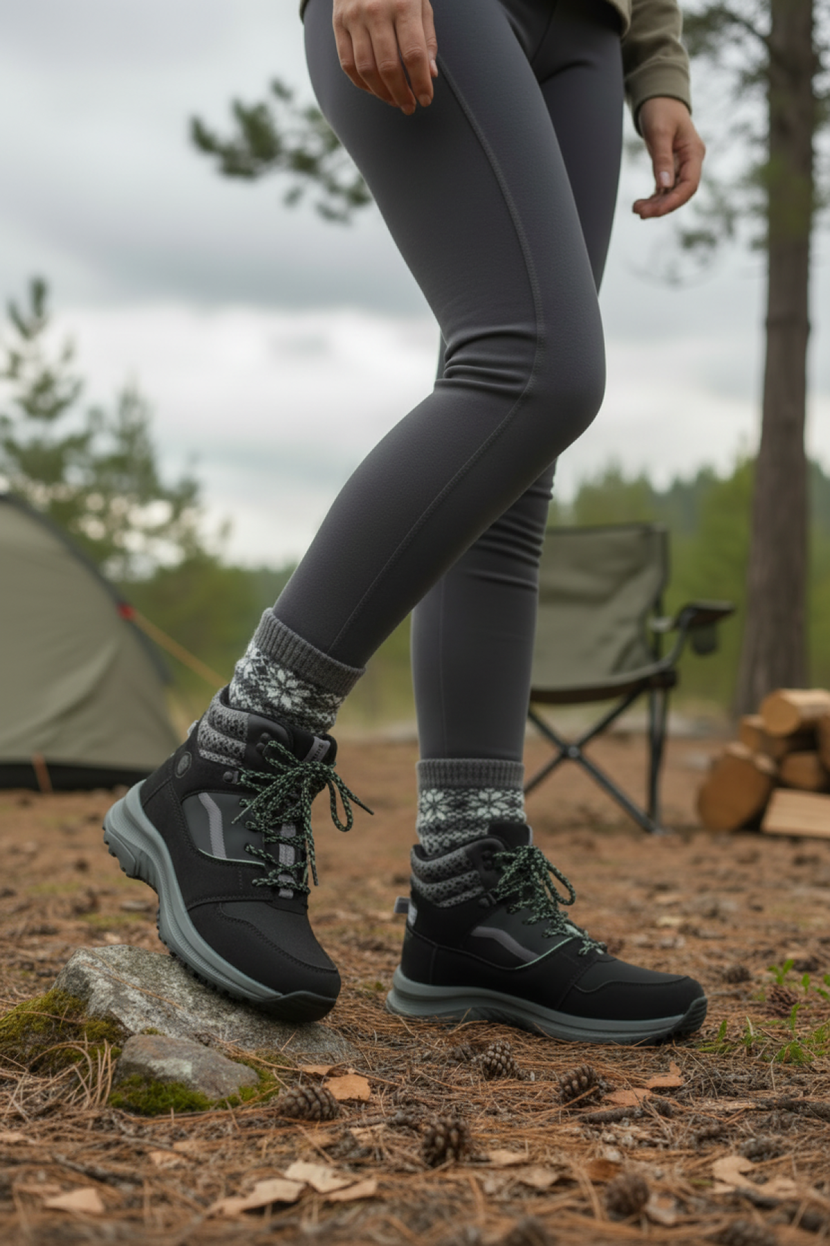 ISAC 5PR Siyah Kadın Outdoor Bot - Görsel 3