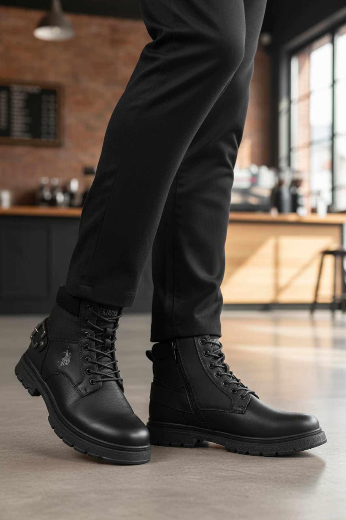 U.S. Polo Assn. WOXIC 5PR Siyah Erkek Worker Bot - Görsel 3