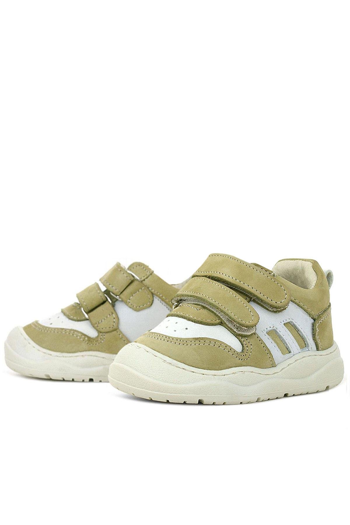 Schaggy Hakiki Deri Yeşil Bebek Spor Ayakkabı - Görsel 5