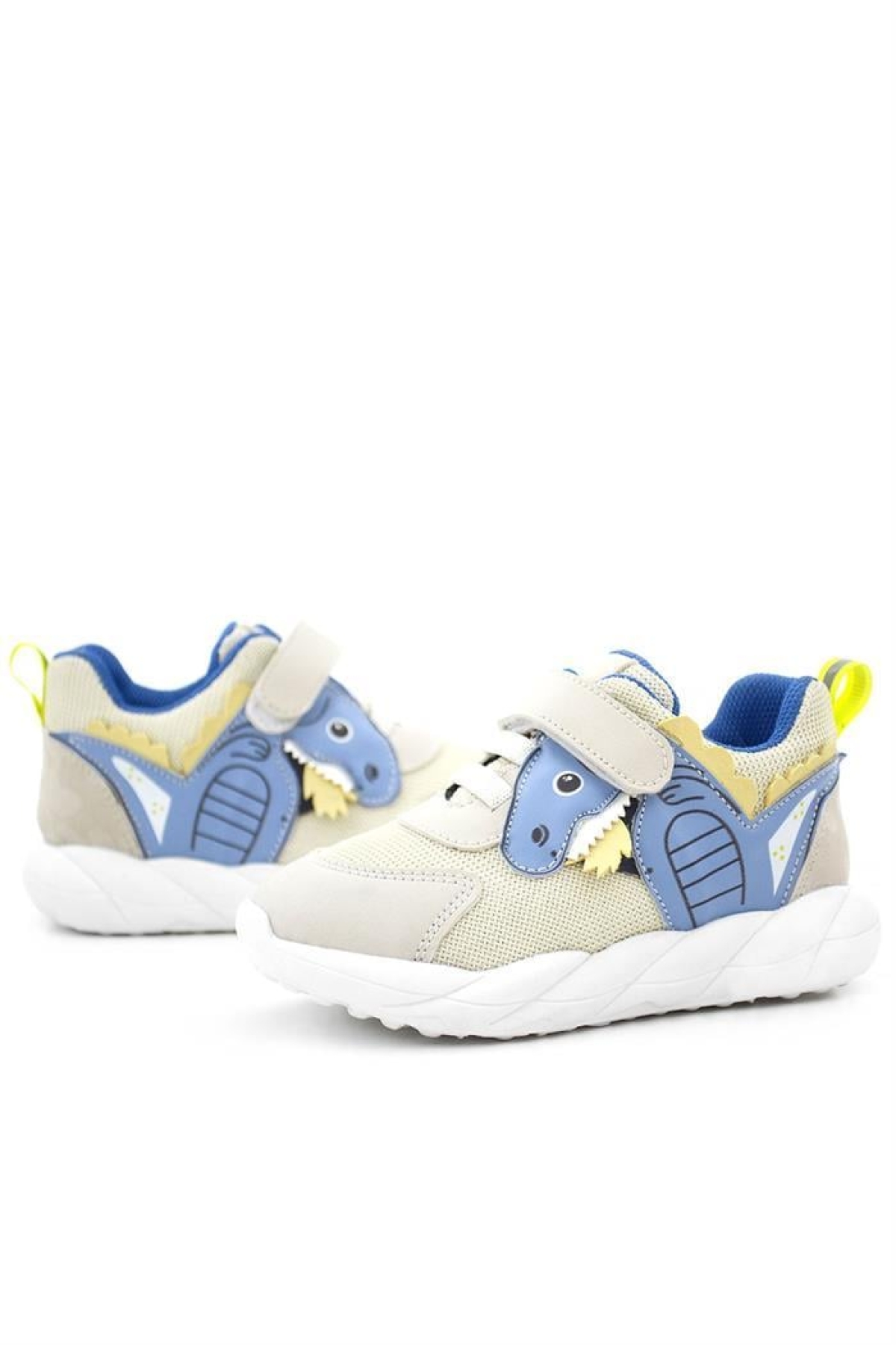 Barefoot Krem Dinazorlu Cırtlı Lastikli Çocuk Spor Ayakkabı - Görsel 6