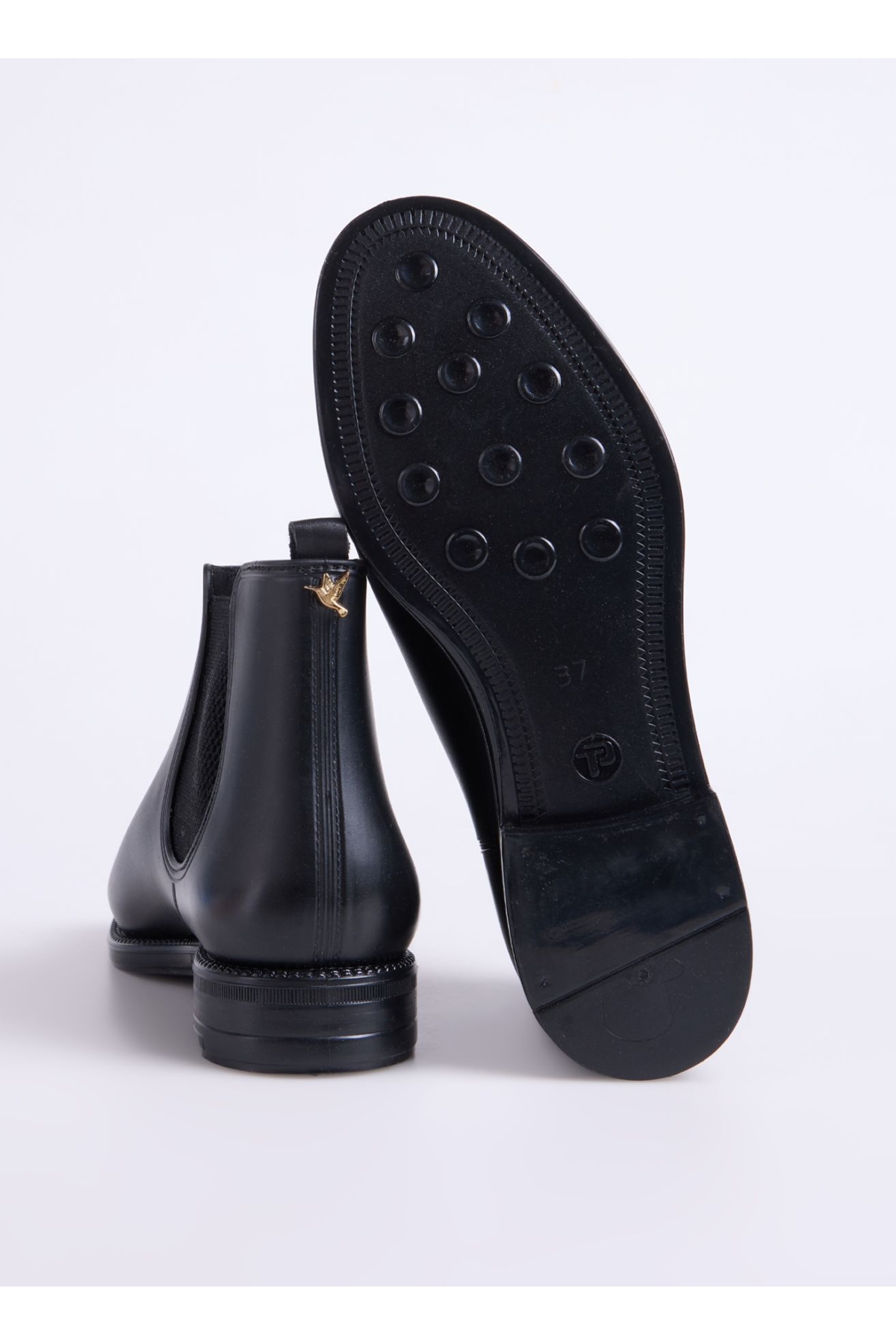 Fabrika Fabrika Siyah Bordo Kadın Yağmur Botu KATHY-LANDEL | Flo Siyah - 5. görsel