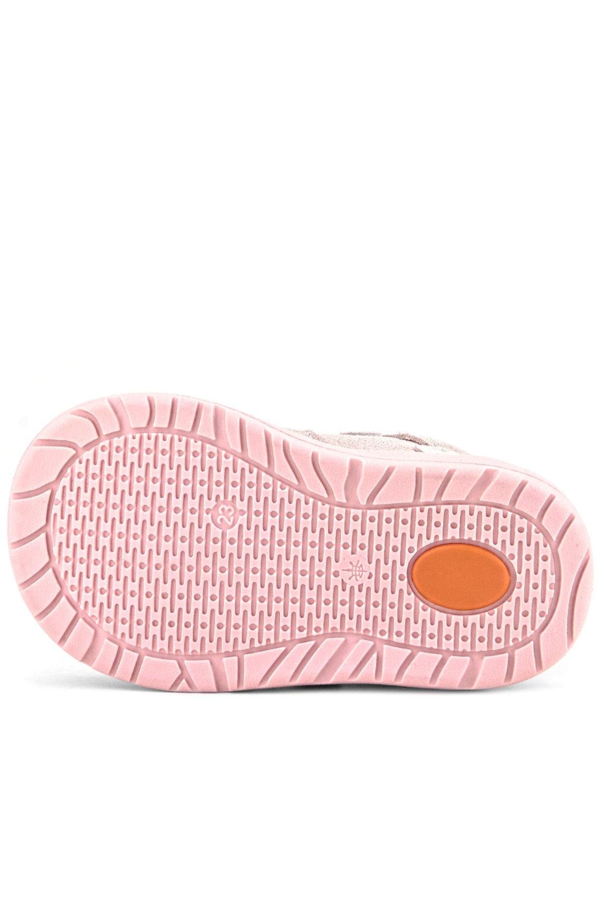 Schaggy Hakiki Deri Pembe Yeşil Bebek Spor Ayakkabı - Görsel 10