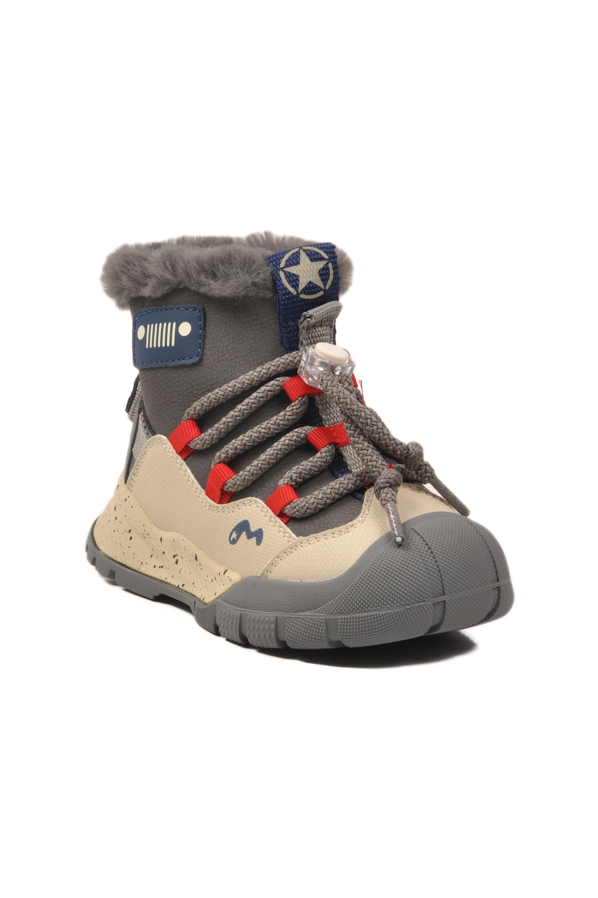 Marcokids Gri İçi Kürklü Erkek Çocuk Düz Bot - Görsel 4