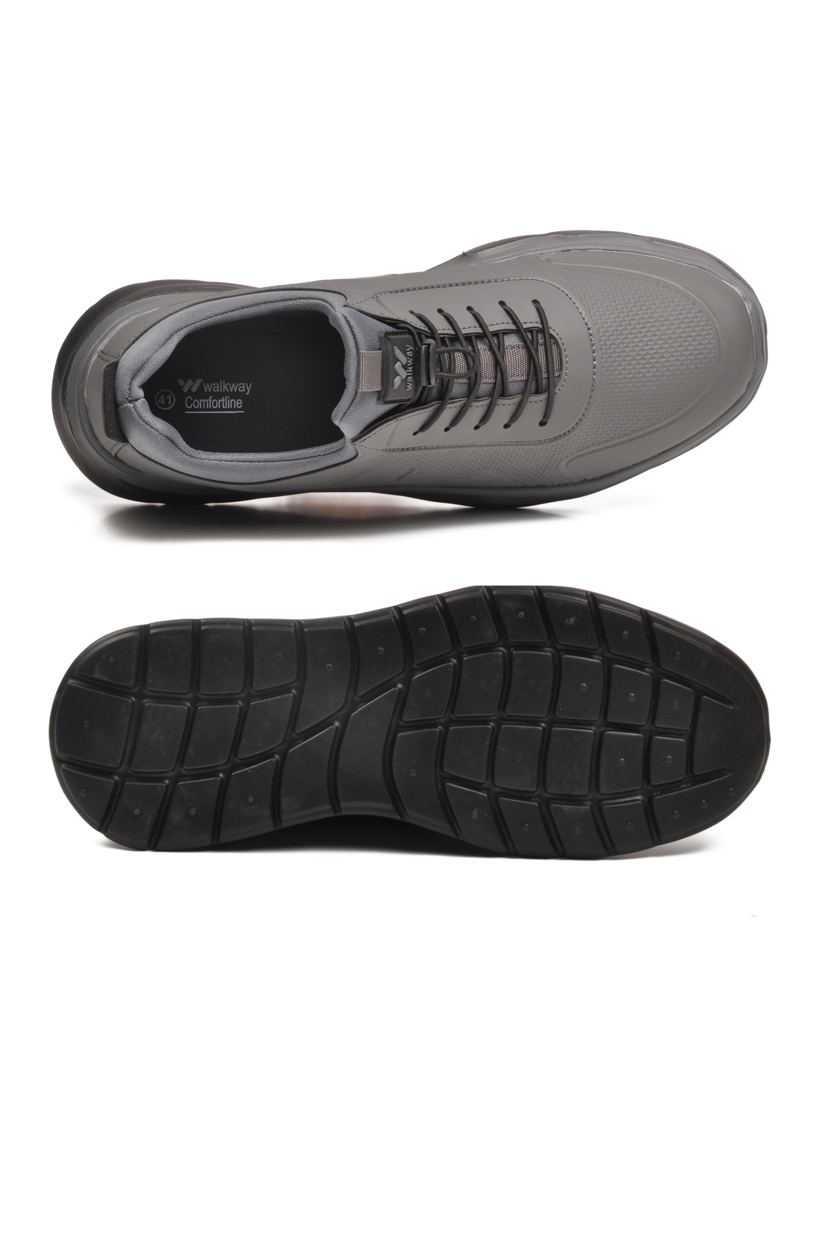 Füme Lastik Bağcıklı Erkek Spor Ayakkabı - Görsel 6