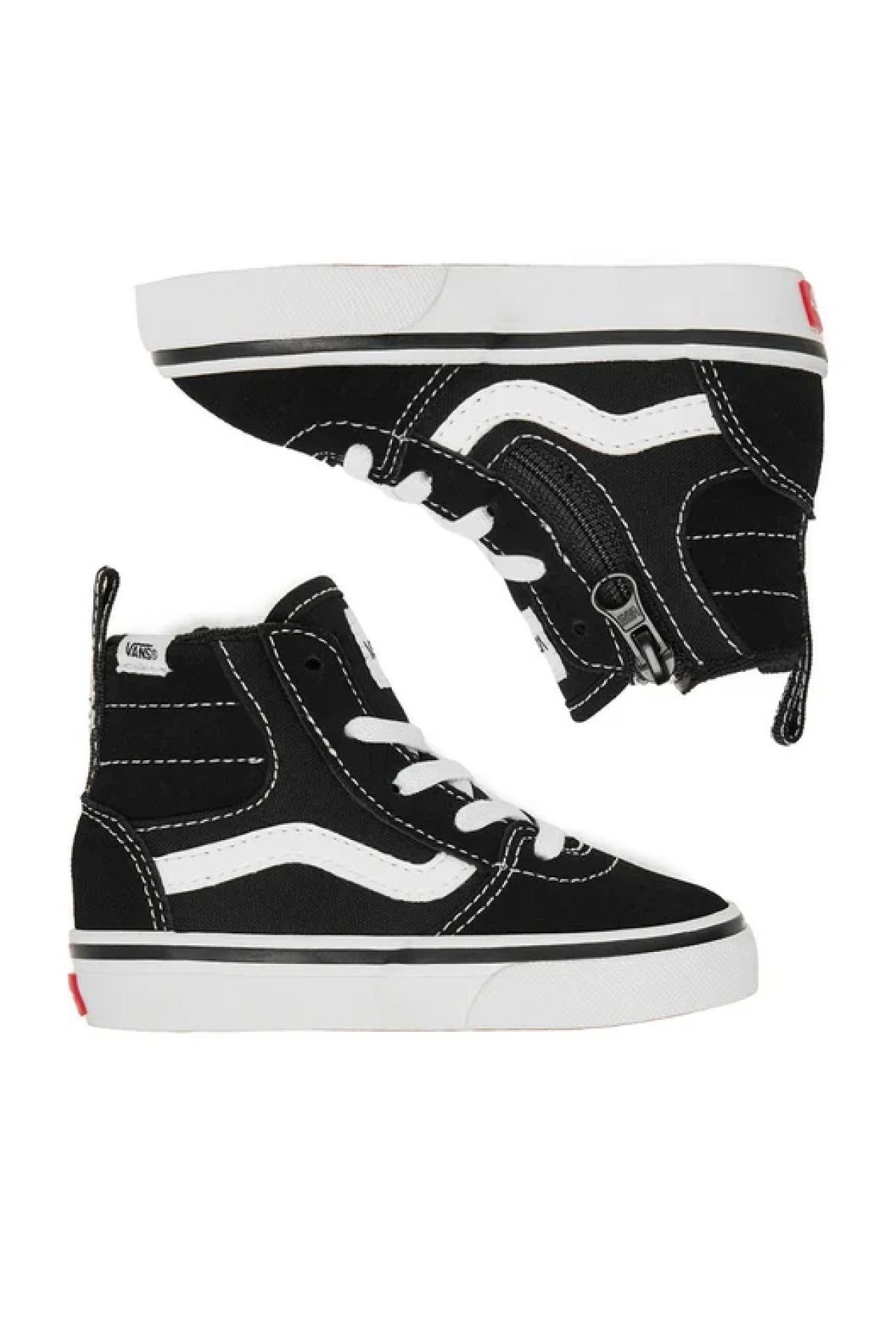 Ashwood Hi Decon Side Zip Çocuk Siyah-beyaz Spor Ayakkabı Vn000dbtba21 - Görsel 5