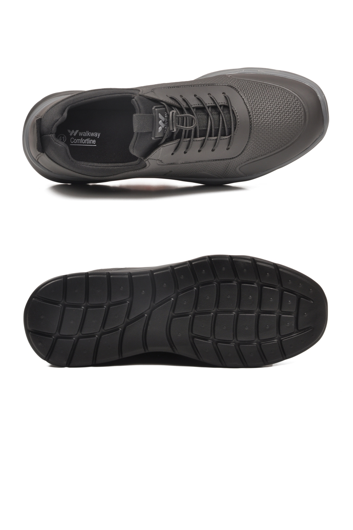 Siyah Lastik Bağcıklı Erkek Spor Ayakkabı - Görsel 6