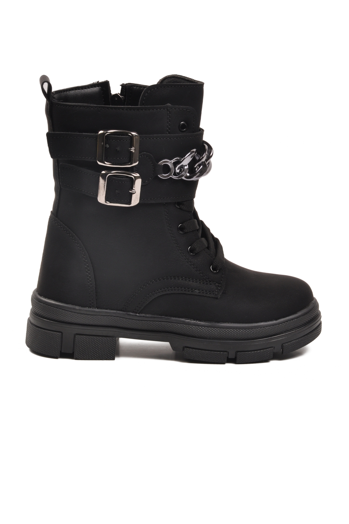 Aspor Siyah İçi Polarlı Kız Çocuk Düz Bot - Görsel 2