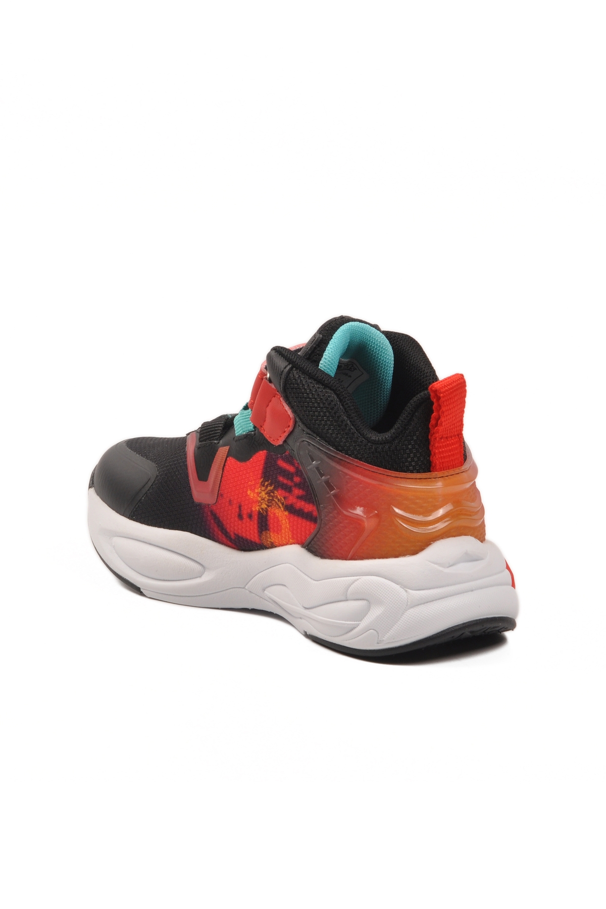 Marcokids Siyah Kırmızı Cırtlı Erkek Çocuk Spor Ayakkabı - Görsel 5