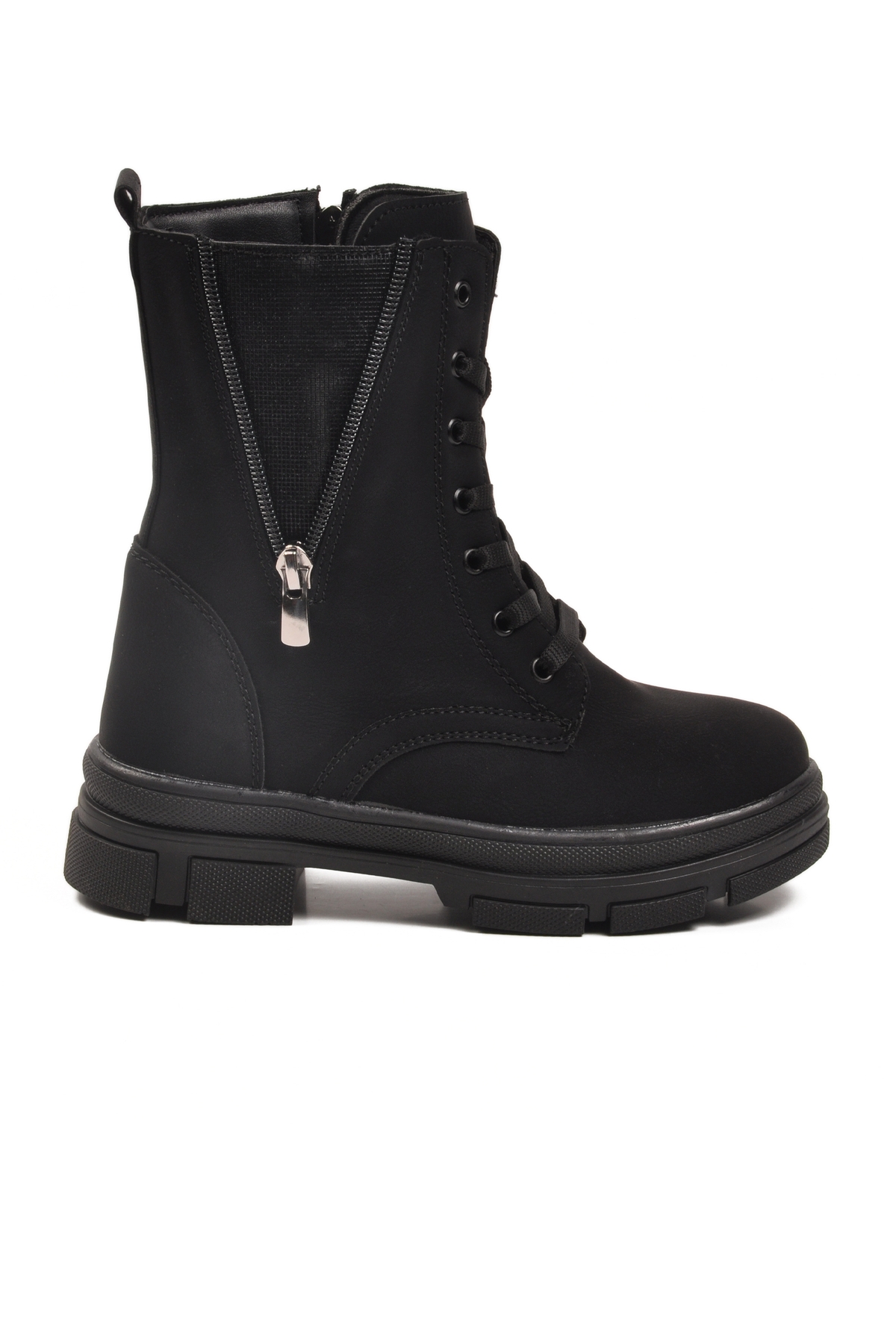 Aspor Siyah İçi Polarlı Kız Çocuk Düz Bot - Görsel 2