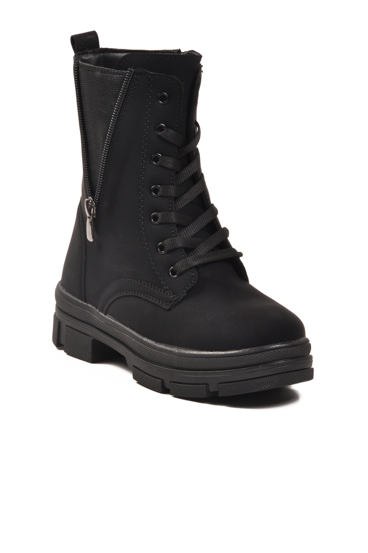 Aspor Siyah İçi Polarlı Kız Çocuk Düz Bot - Görsel 4