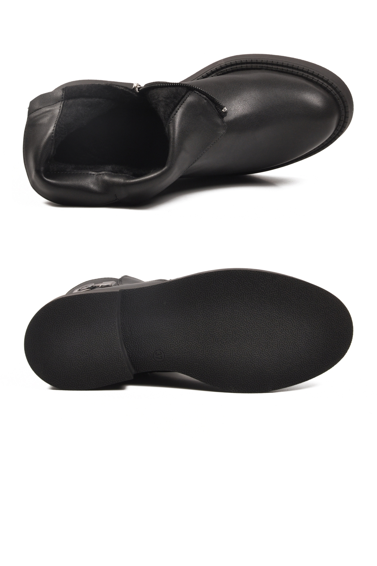 Siyah İçi Kürklü Kadın Topuklu Bot - Görsel 6