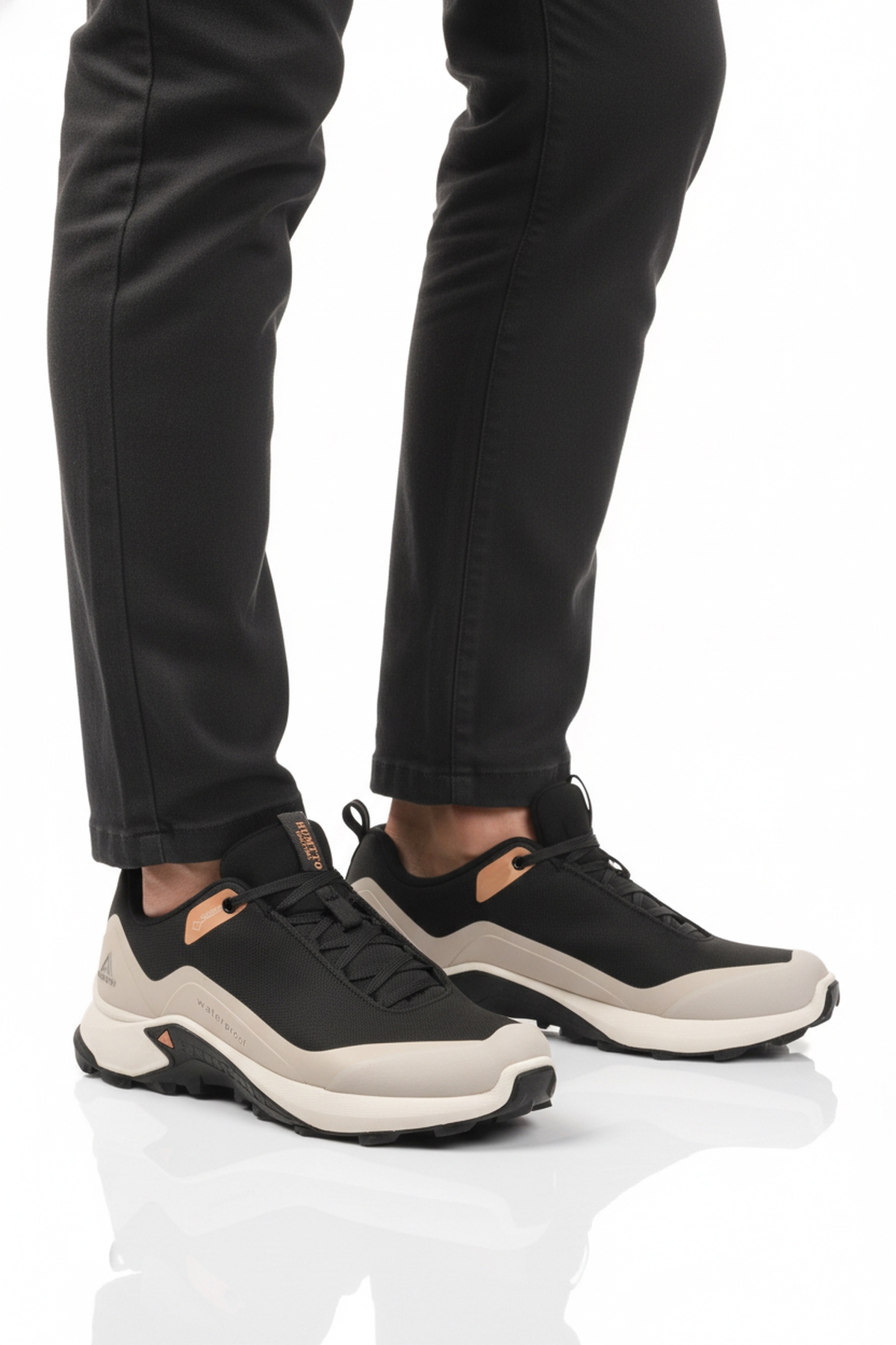 Siyah Bej Su Geçirmez Erkek Outdoor Ayakkabı - Görsel 2