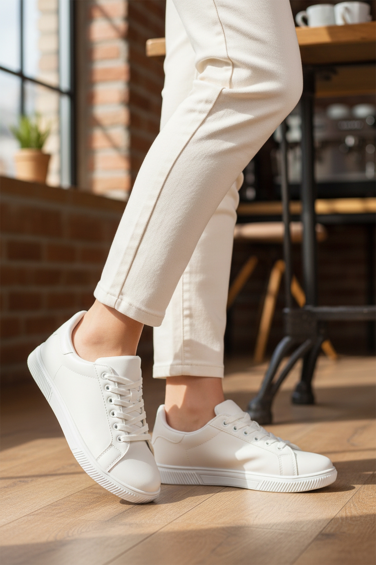 Aspor Beyaz Bağcıklı Erkek Spor Ayakkabı - Görsel 4