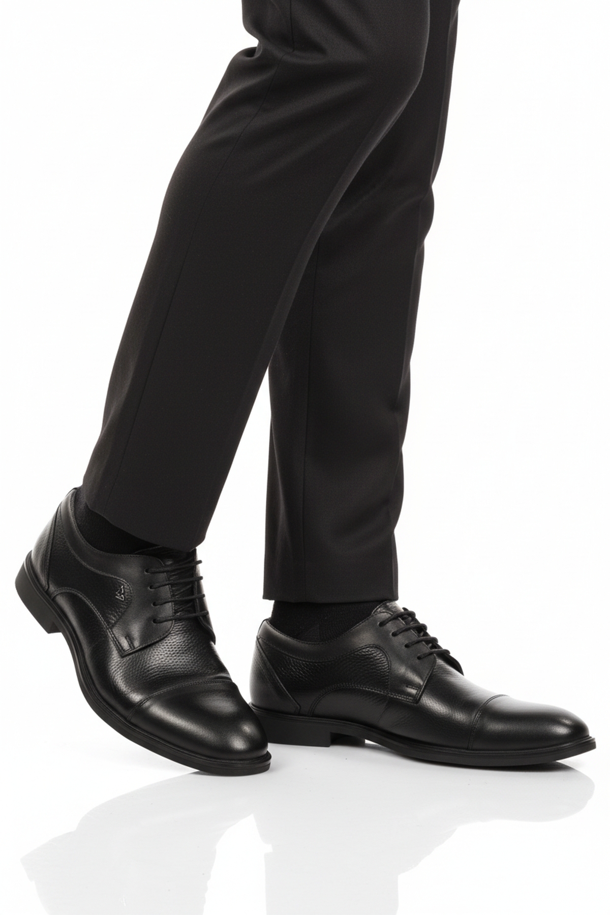 Aspor Siyah Hakiki Deri Erkek Klasik Ayakkabı - Görsel 2