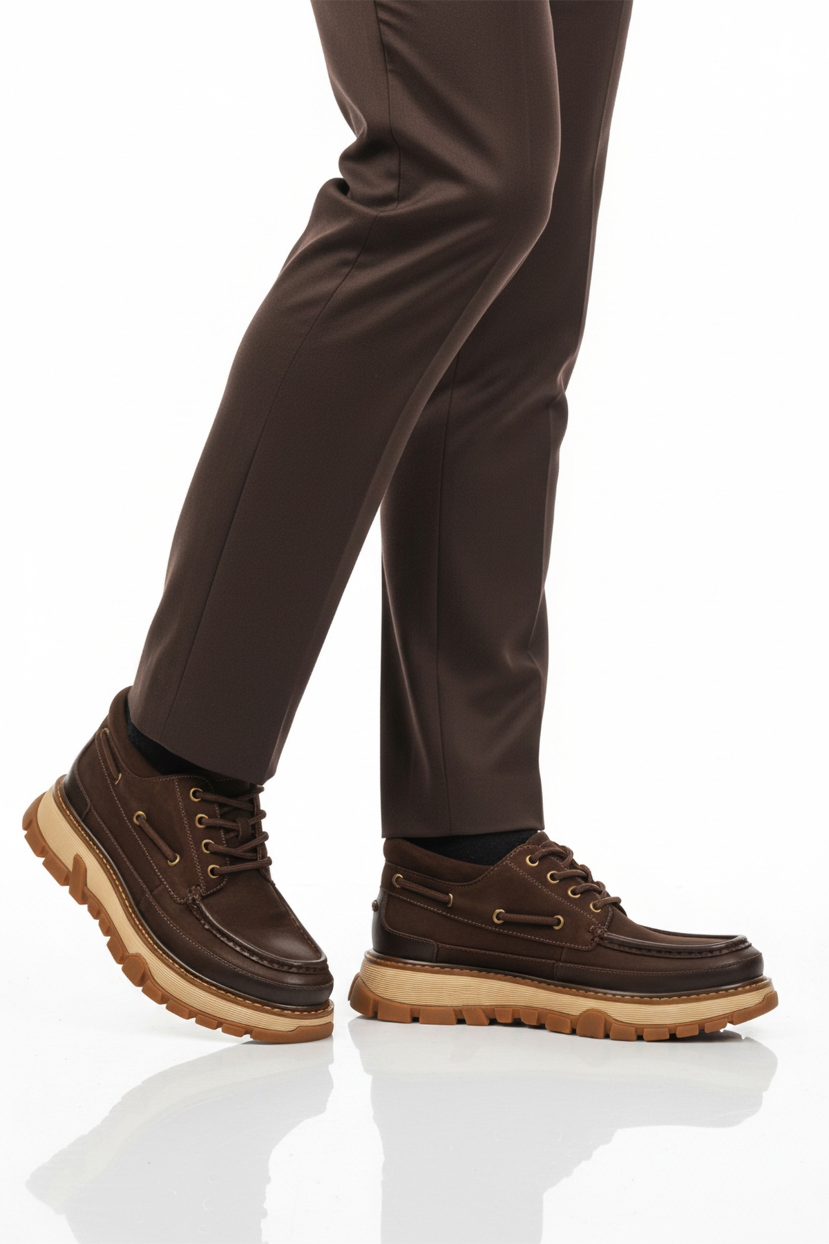 Kahve Nubuk Hakiki Deri Erkek Casual Ayakkabı - Görsel 2