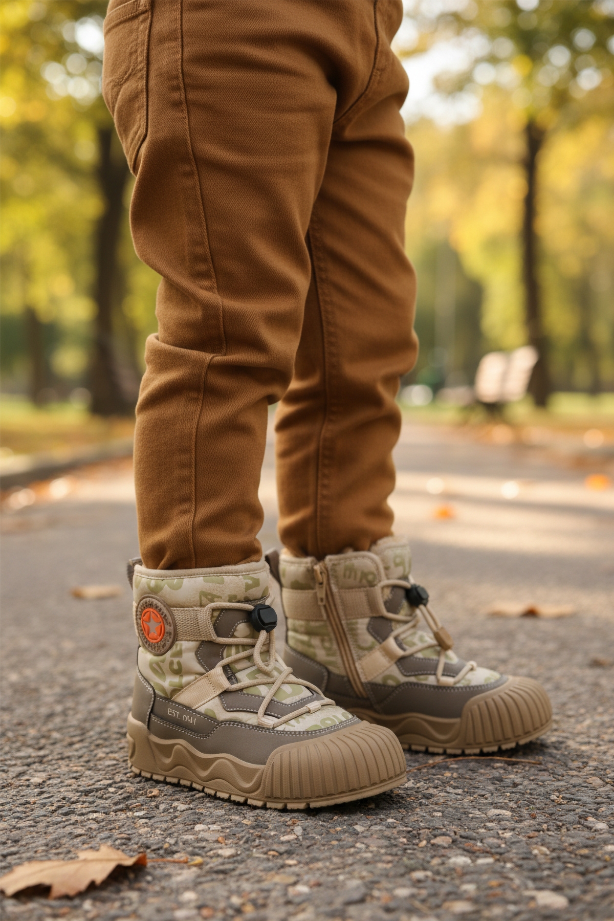 Marcokids Bej İçi Kürklü Erkek Çocuk Düz Bot - Görsel 4