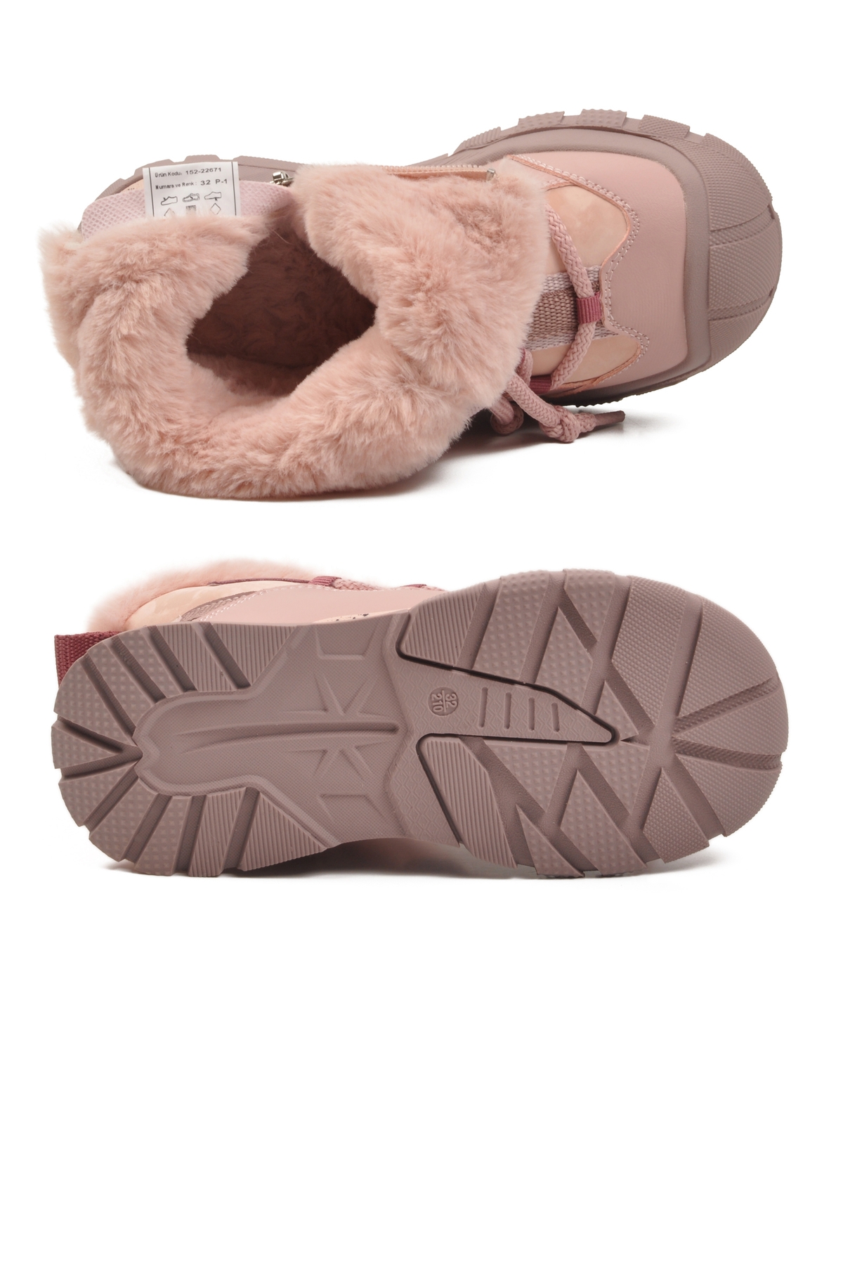 Marcokids Pembe İçi Kürklü Kız Çocuk Düz Bot - Görsel 6