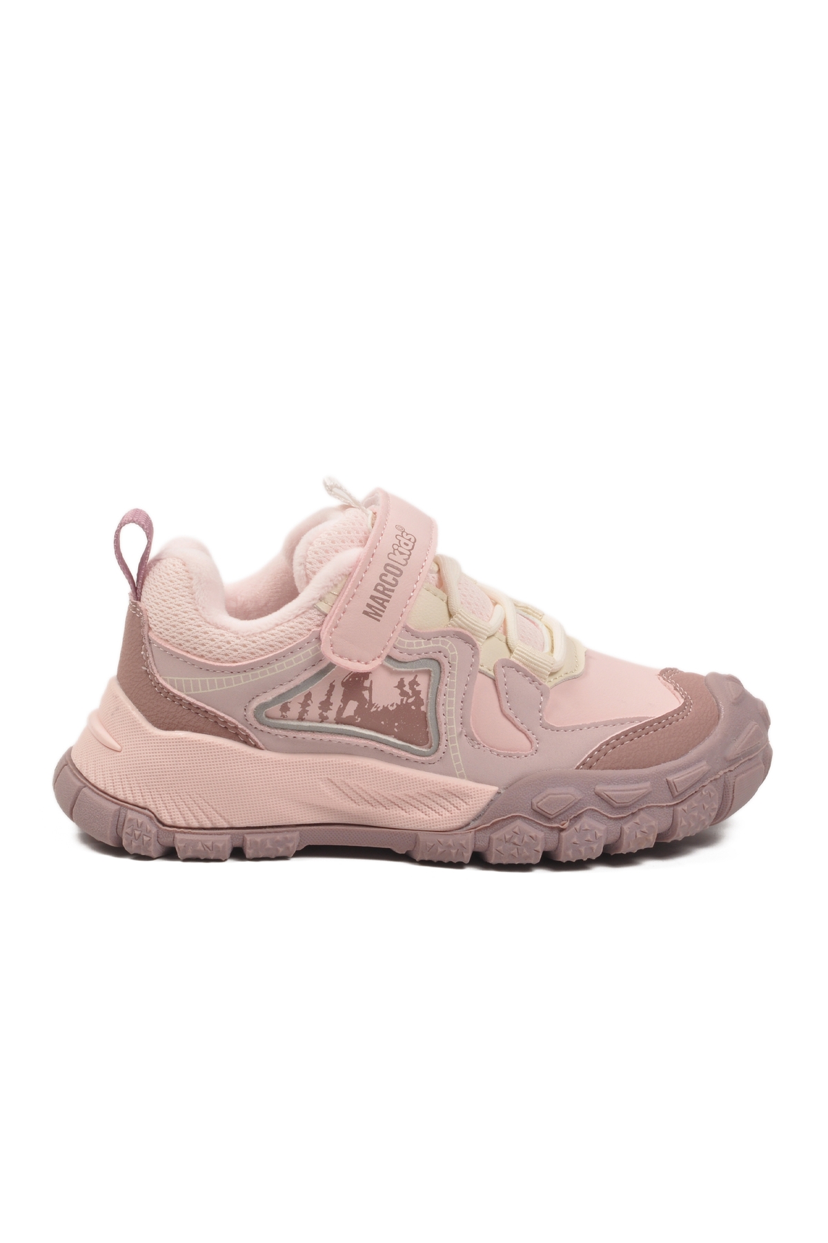 Marcokids Pudra Cırtlı Kız Çocuk Spor Ayakkabı - Görsel 3