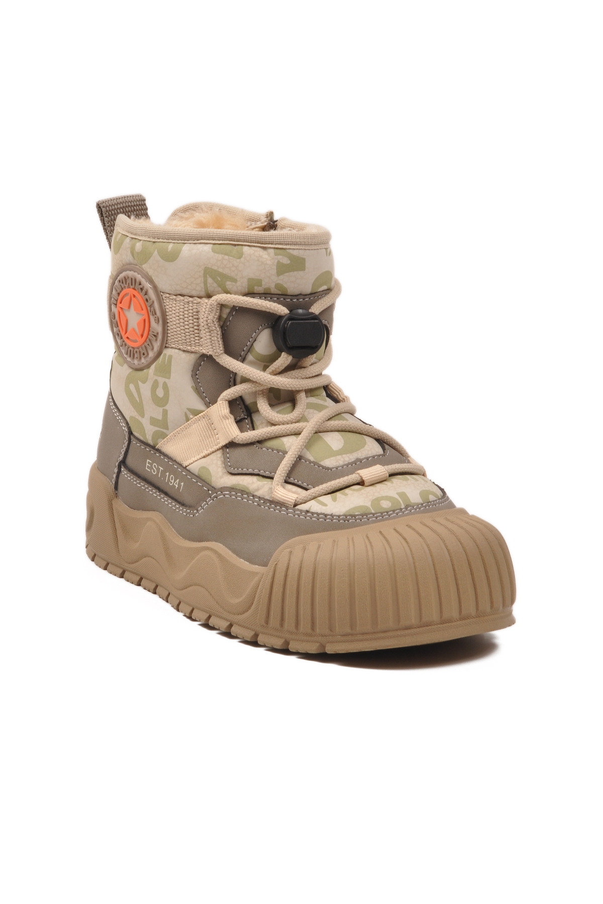 Marcokids Bej İçi Kürklü Erkek Çocuk Düz Bot - Görsel 4