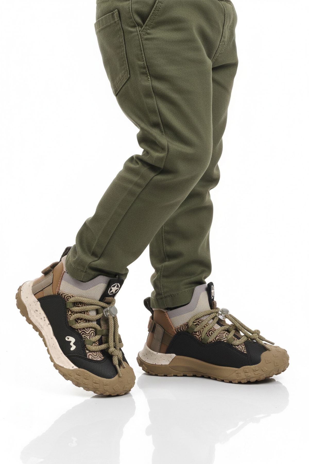 Marcokids Siyah Bağcıklı Erkek Çocuk Hi Sneaker - Görsel 2