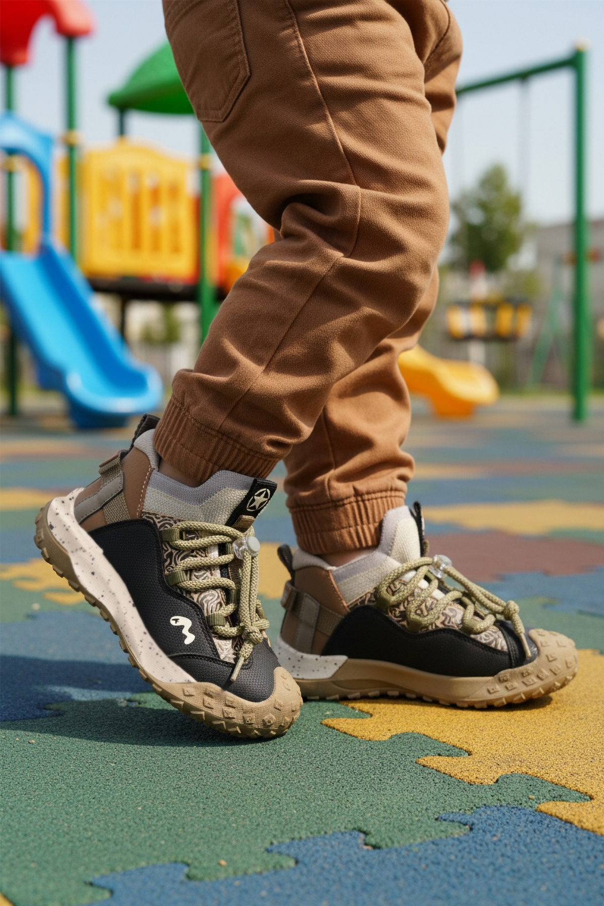 Marcokids Siyah Bağcıklı Erkek Çocuk Hi Sneaker - Görsel 4