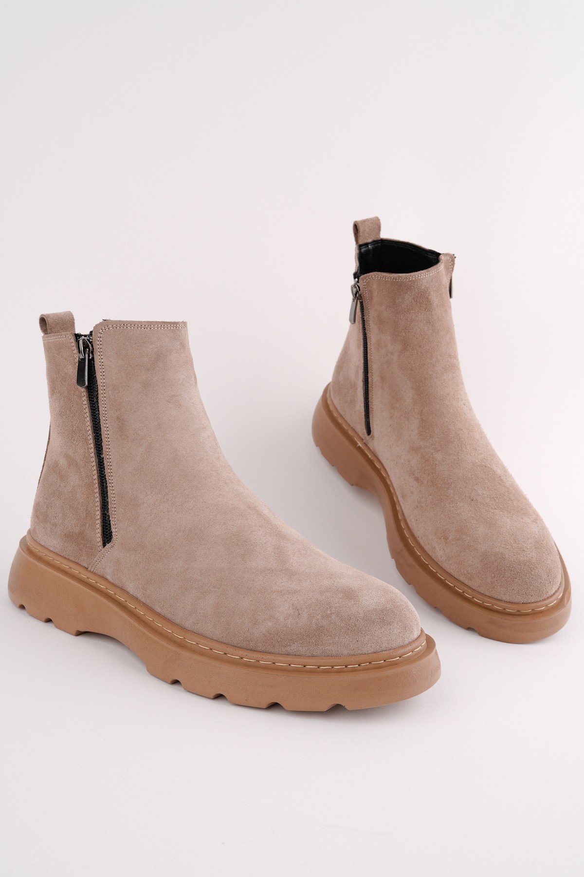 Chelsea Hakiki Deri Çift Fermuarlı Garantili Erkek Kışlık Bot - Görsel 2