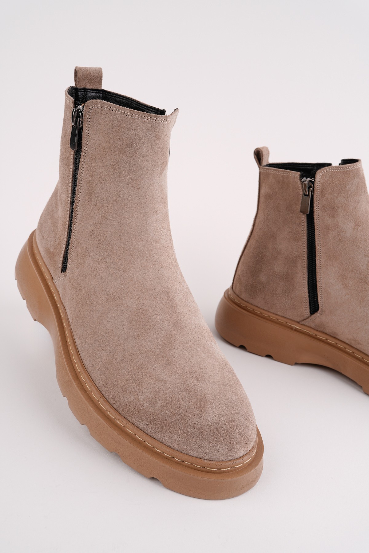 Chelsea Hakiki Deri Çift Fermuarlı Garantili Erkek Kışlık Bot - Görsel 3