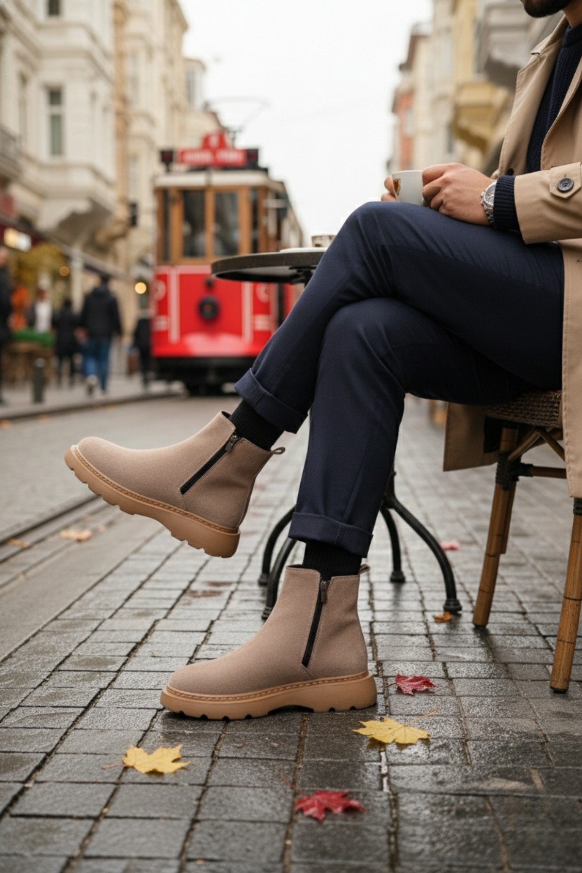 Chelsea Hakiki Deri Çift Fermuarlı Garantili Erkek Kışlık Bot - Görsel 6