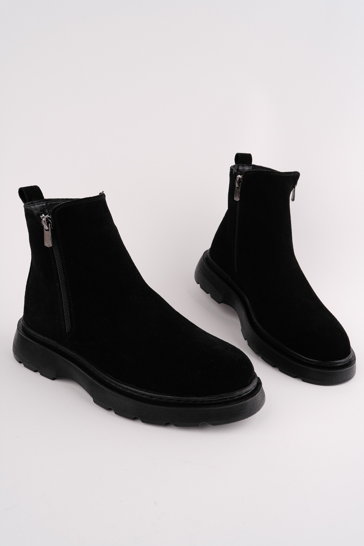 Chelsea Hakiki Deri Çift Fermuarlı Garantili Erkek Kışlık Bot - Görsel 2