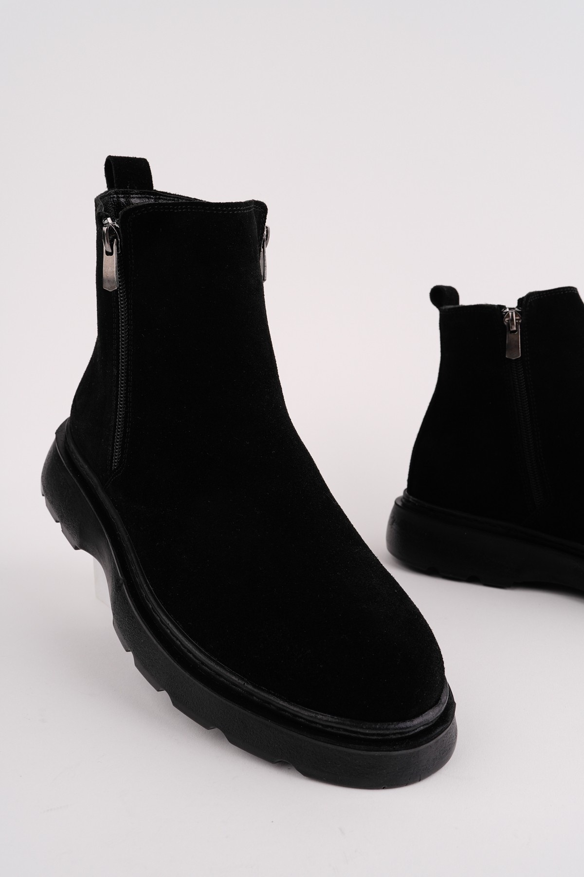 Chelsea Hakiki Deri Çift Fermuarlı Garantili Erkek Kışlık Bot - Görsel 4