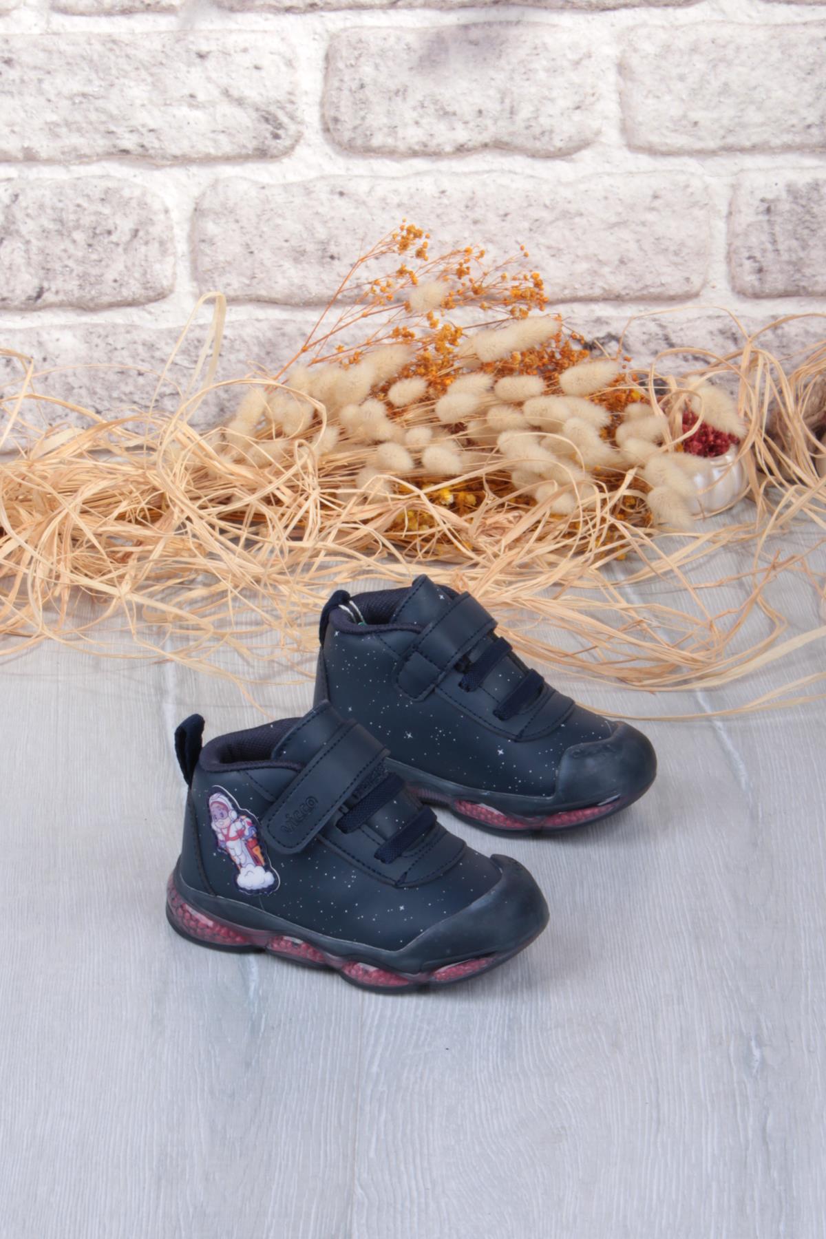 946.E25K.447 Geminis Lacivert Anatomik İlk Adım Işıklı Erkek Çocuk Bot - Görsel 2