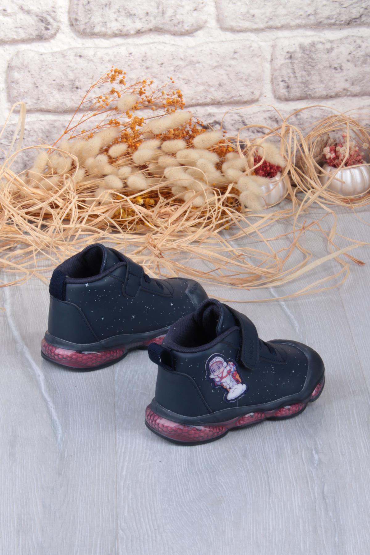 946.E25K.447 Geminis Lacivert Anatomik İlk Adım Işıklı Erkek Çocuk Bot - Görsel 6