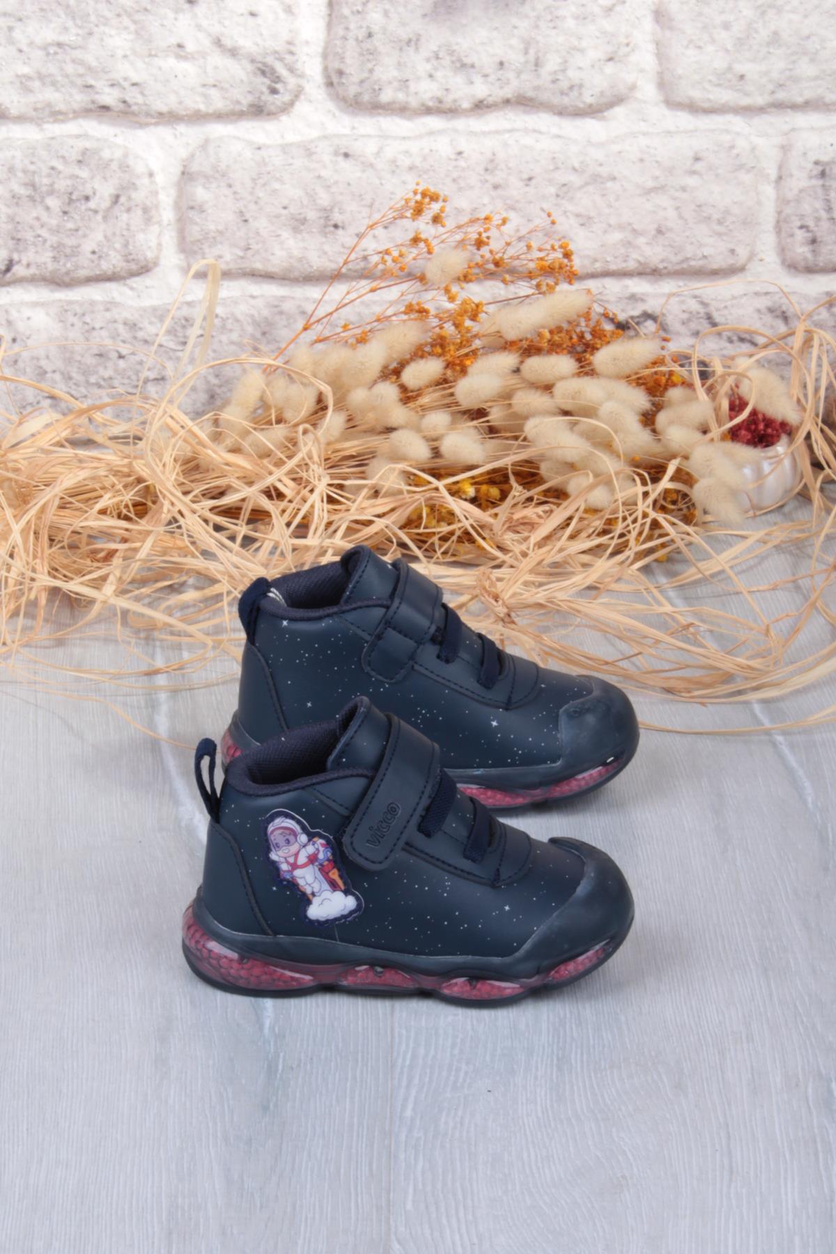 946.B25K.447 Geminis Lacivert Anatomik Işıklı Erkek Çocuk Bot - Görsel 3