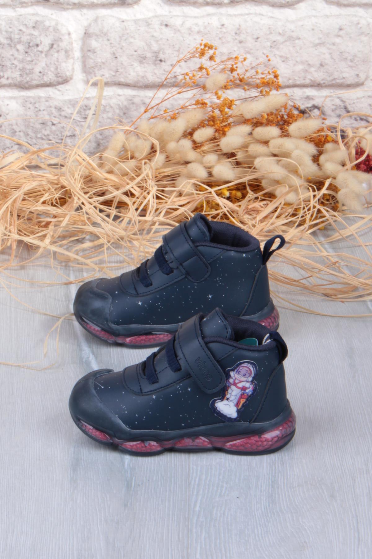 946.B25K.447 Geminis Lacivert Anatomik Işıklı Erkek Çocuk Bot - Görsel 4