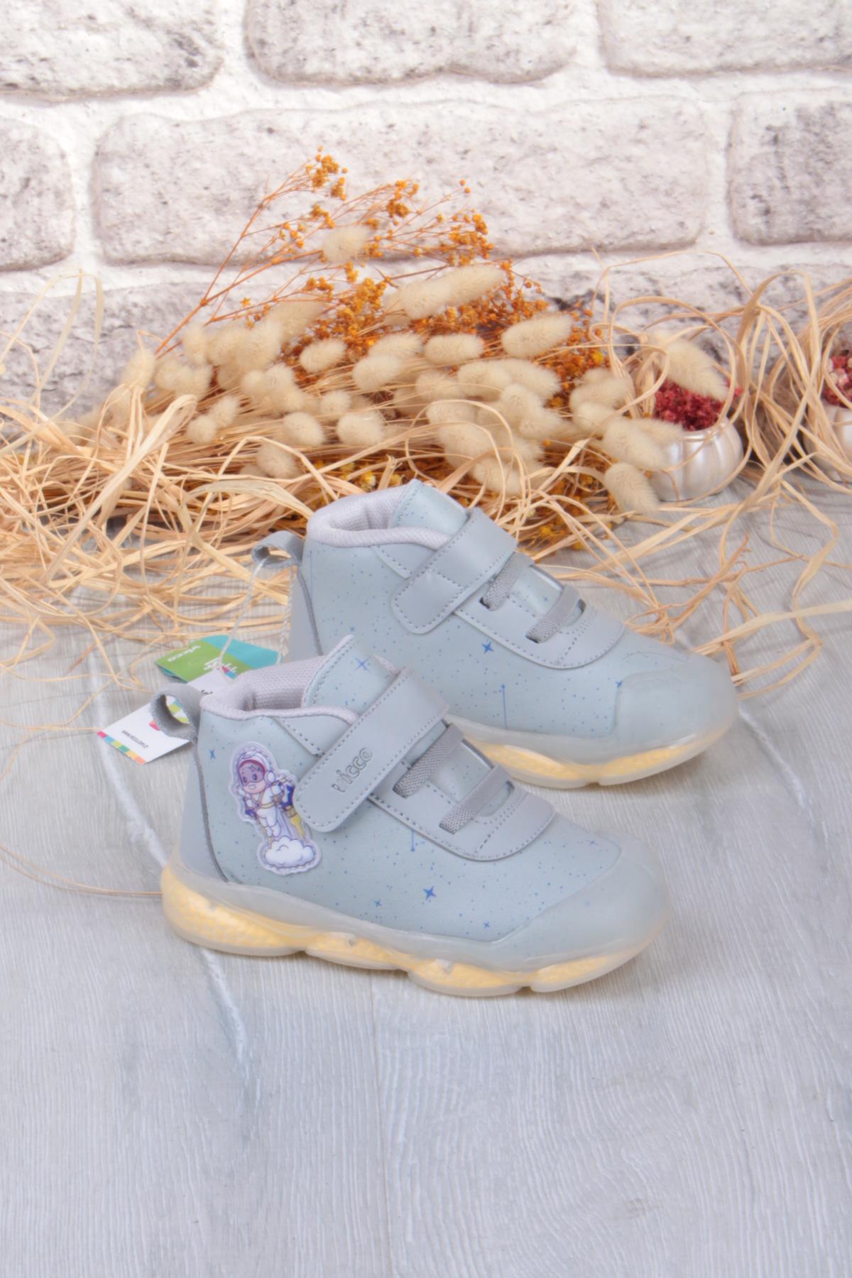 946.B25K.447 Geminis Gri Anatomik Işıklı Erkek Çocuk Bot - Görsel 2