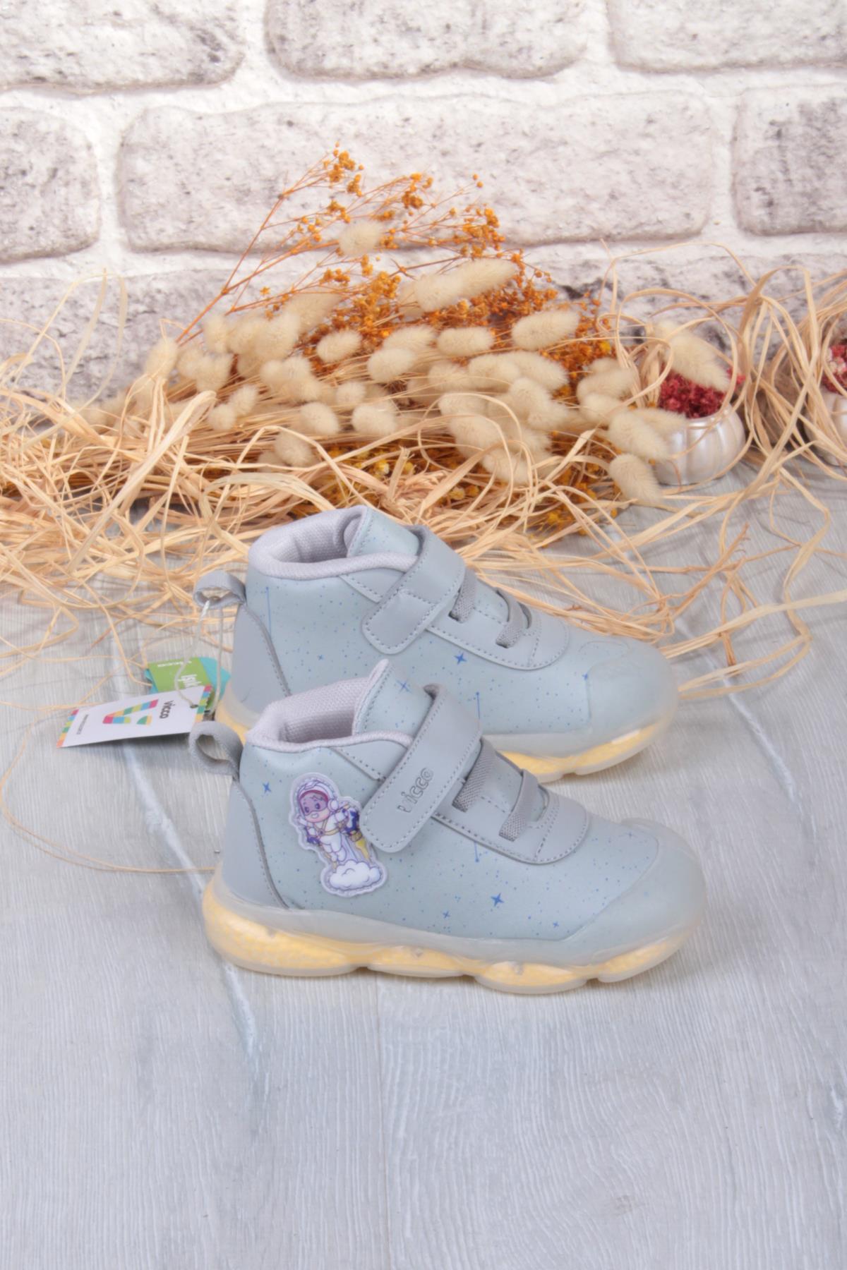 946.B25K.447 Geminis Gri Anatomik Işıklı Erkek Çocuk Bot - Görsel 3