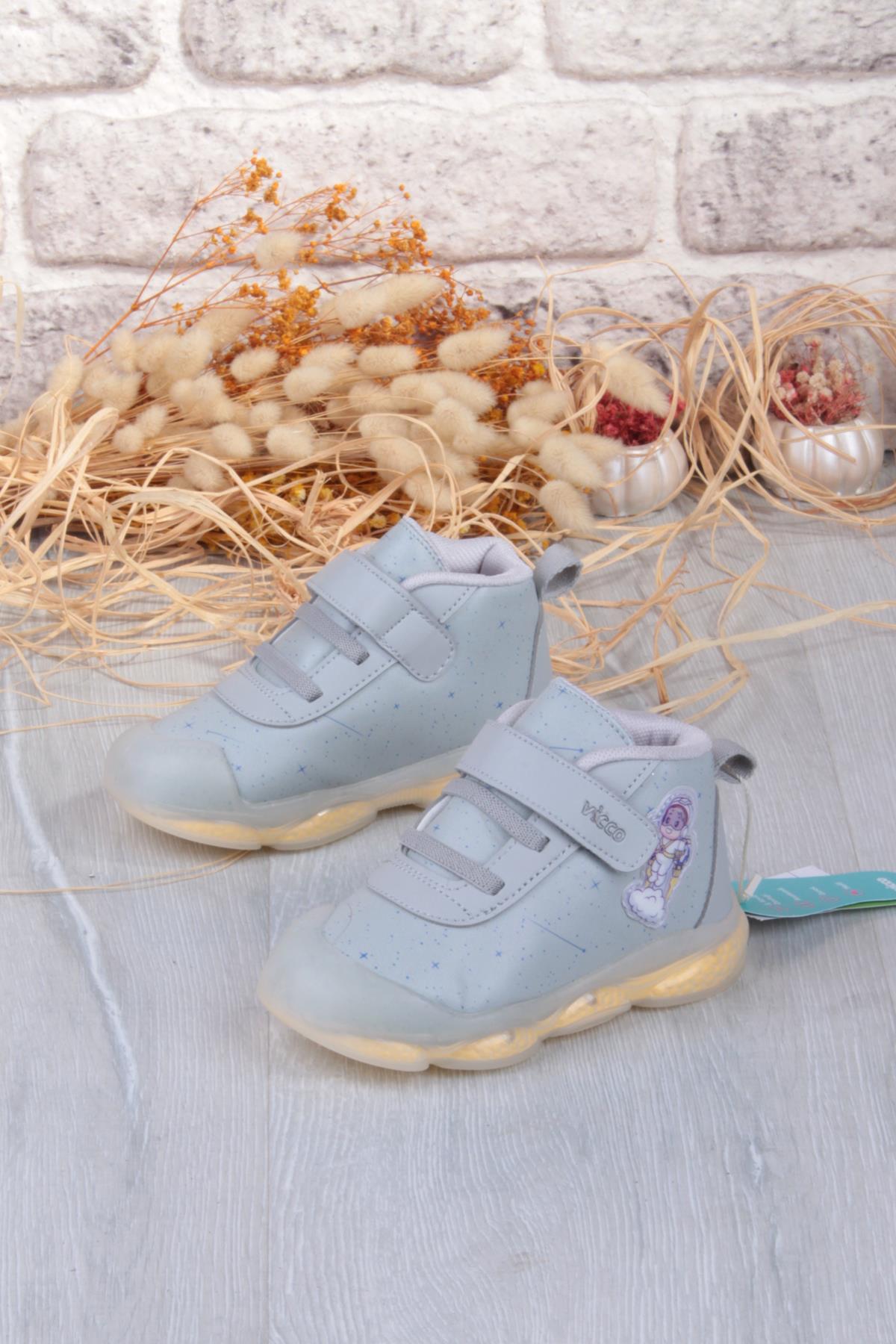 946.B25K.447 Geminis Gri Anatomik Işıklı Erkek Çocuk Bot - Görsel 4