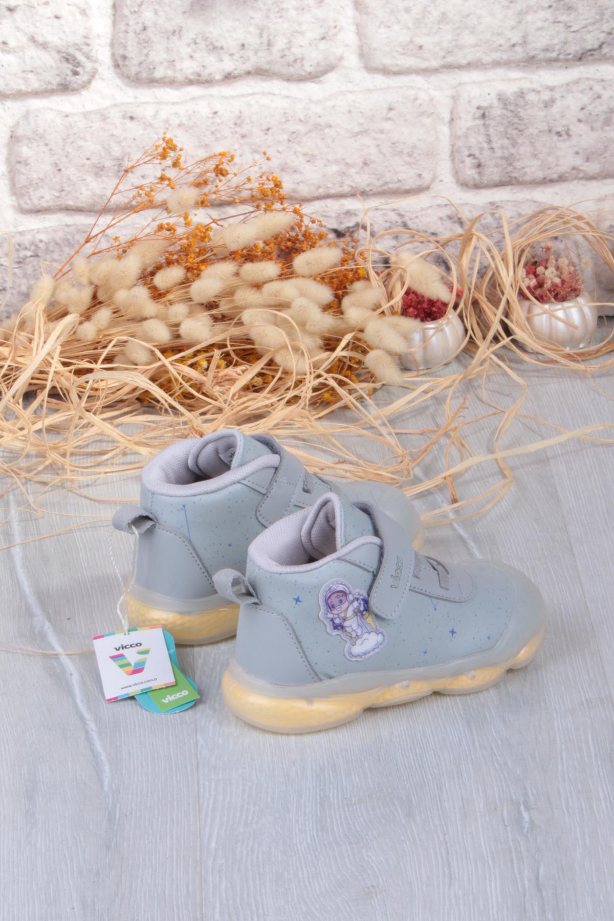 946.B25K.447 Geminis Gri Anatomik Işıklı Erkek Çocuk Bot - Görsel 6