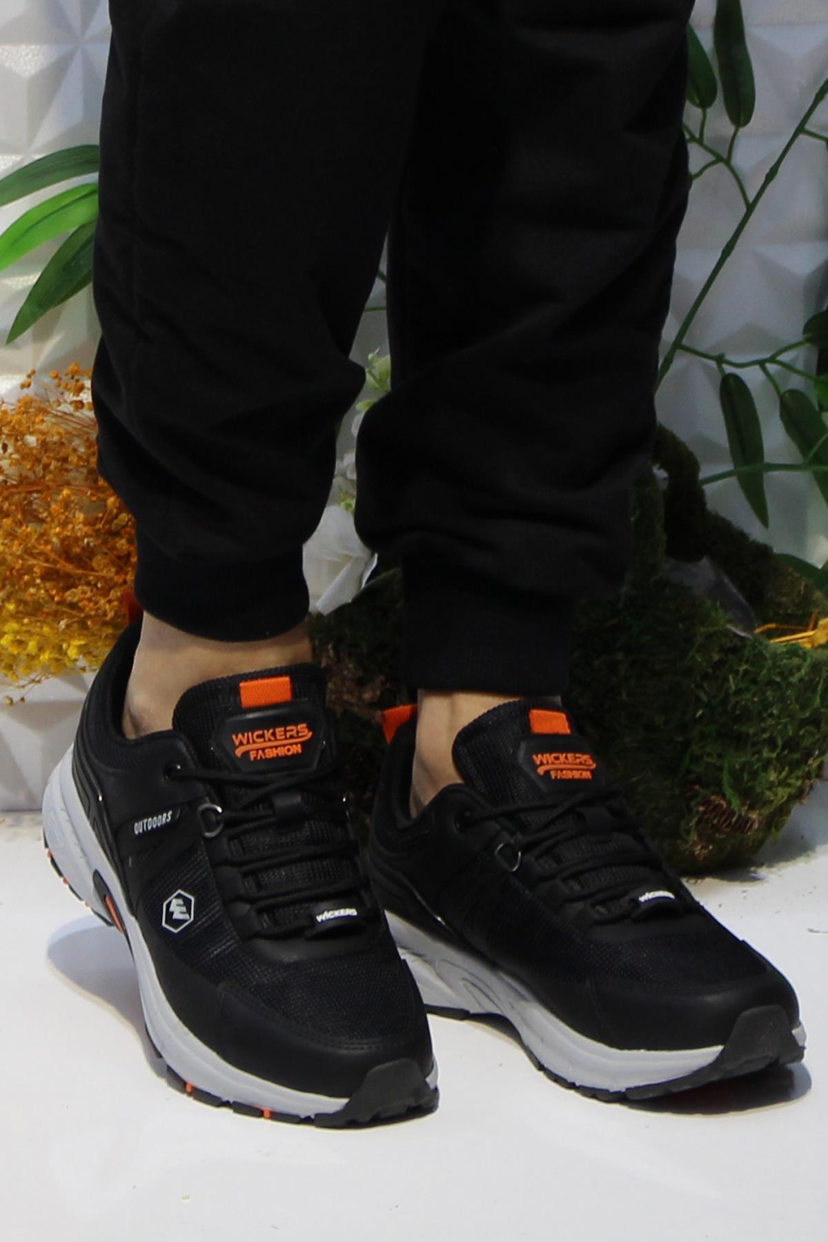 Wks 2709 Siyah Turuncu Rahat Outdoor Ayakkabı Erkek Ayakkabı - Görsel 3